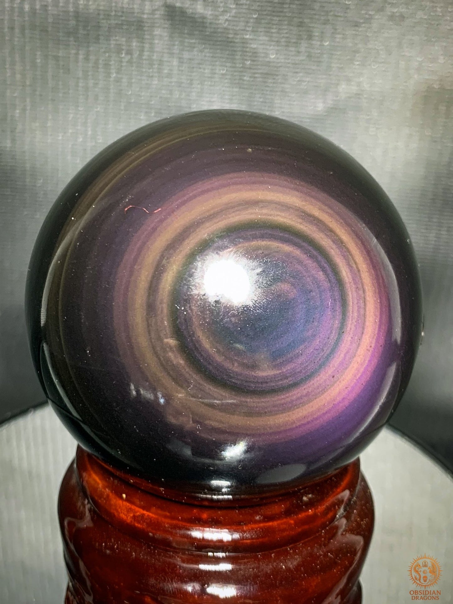 Grande Sphère en Obsidienne Œil Céleste Exceptionnelle | obsidian dragons