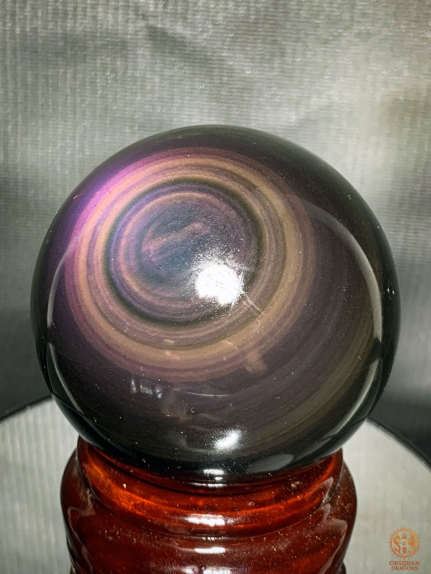 Grande Sphère en Obsidienne Œil Céleste Exceptionnelle | obsidian dragons