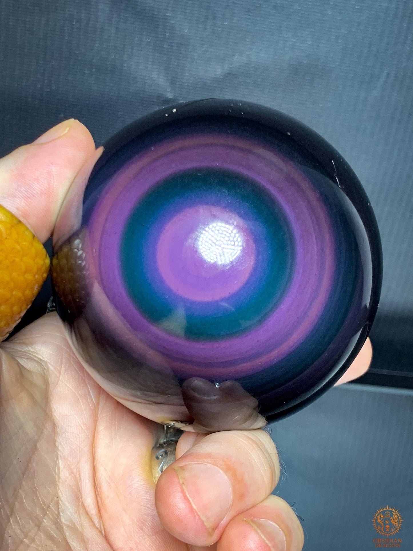 Grande Sphère en Obsidienne Œil Céleste Exceptionnelle | obsidian dragons