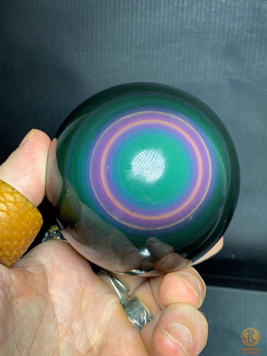 Grande Sphère en Obsidienne Œil Céleste - Qualité Prestige | obsidian dragons