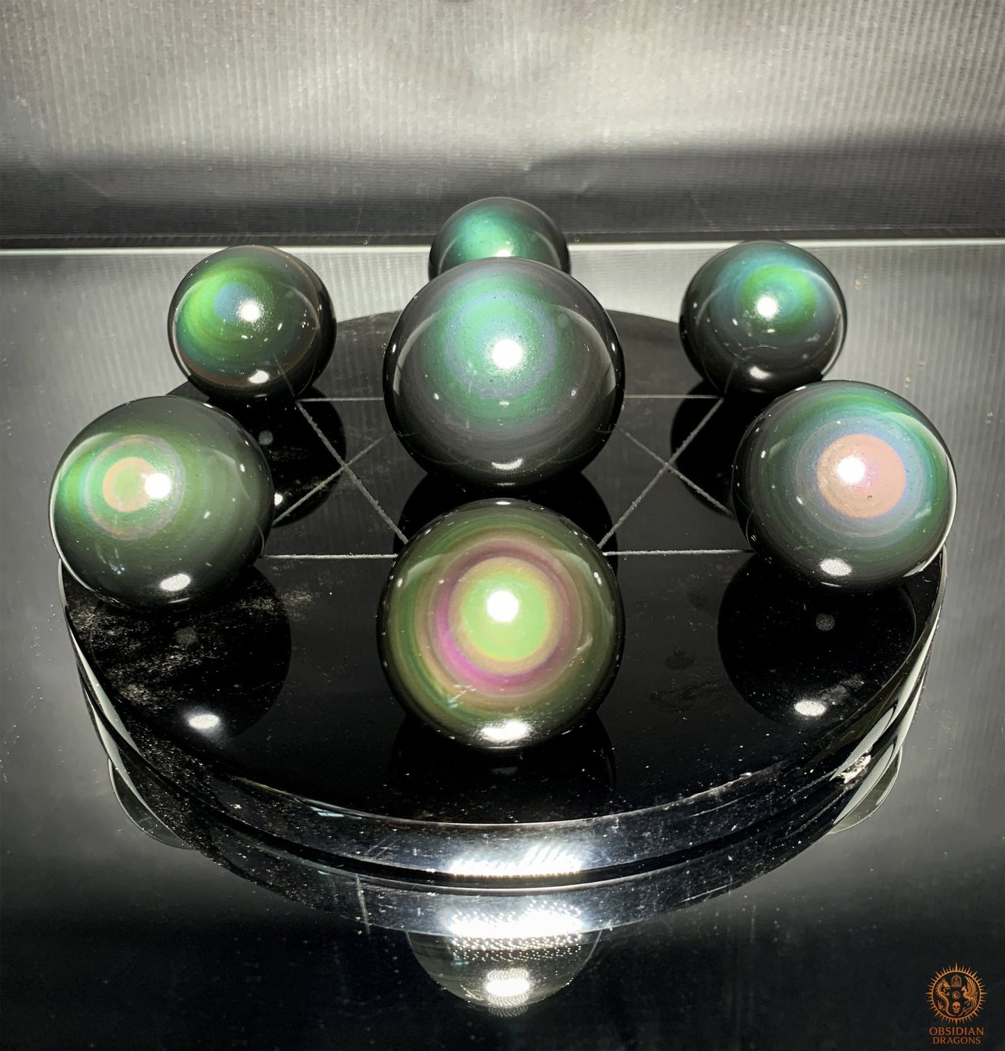 Hexagramme en Obsidienne Œil Céleste – Amplificateur Énergétique | obsidian dragons