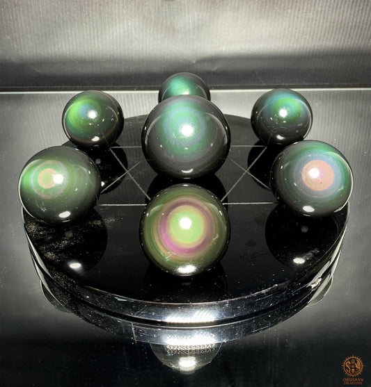 Hexagramme en Obsidienne Œil Céleste – Amplificateur Énergétique | obsidian dragons