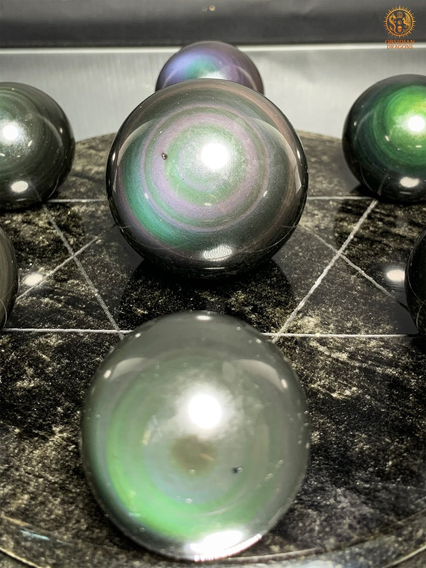 Hexagramme en Obsidienne Œil Céleste – Concentration énergétique | obsidian dragons
