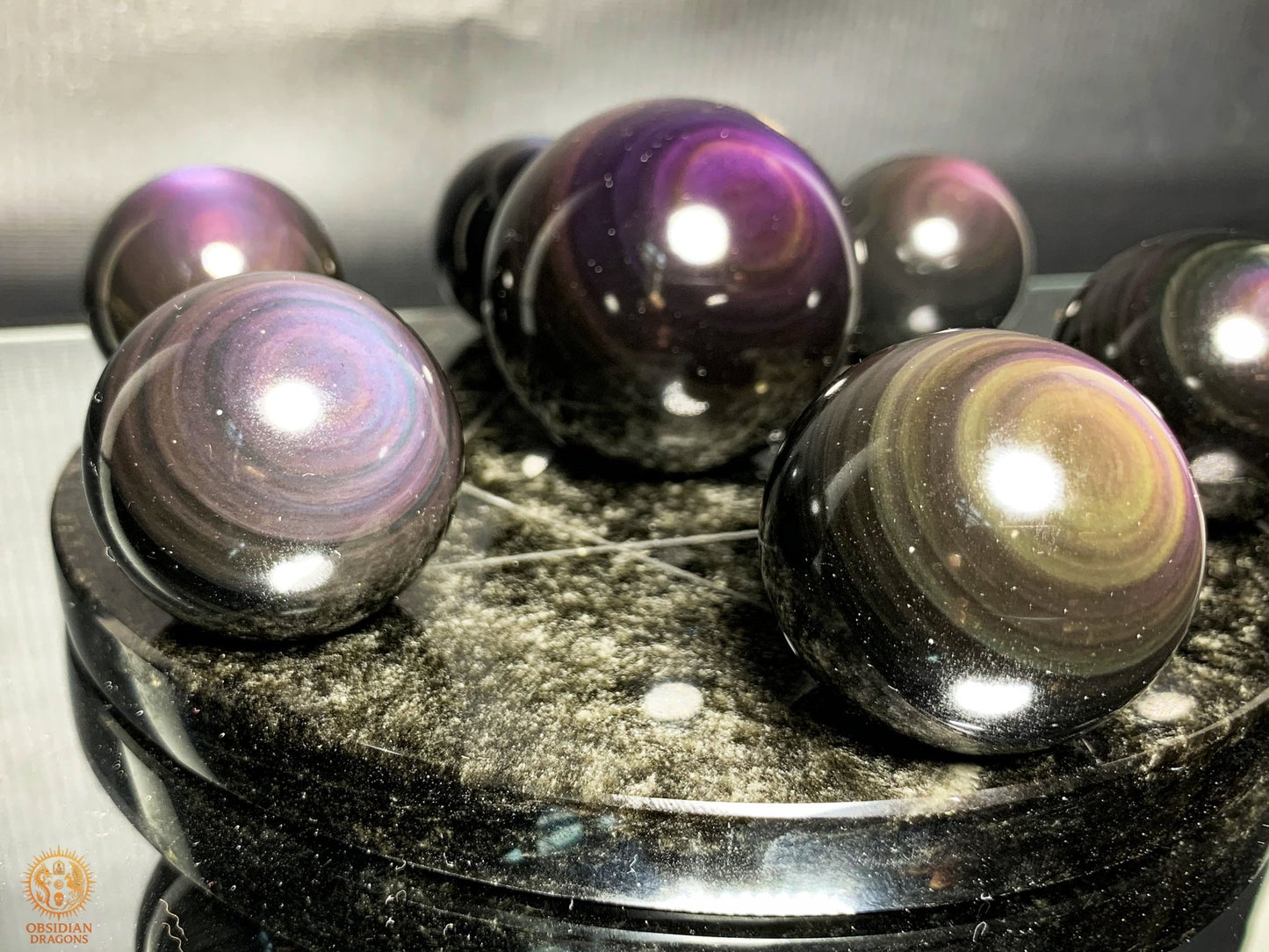 Hexagramme en Obsidienne Œil Céleste – vortex energetique | obsidian dragons