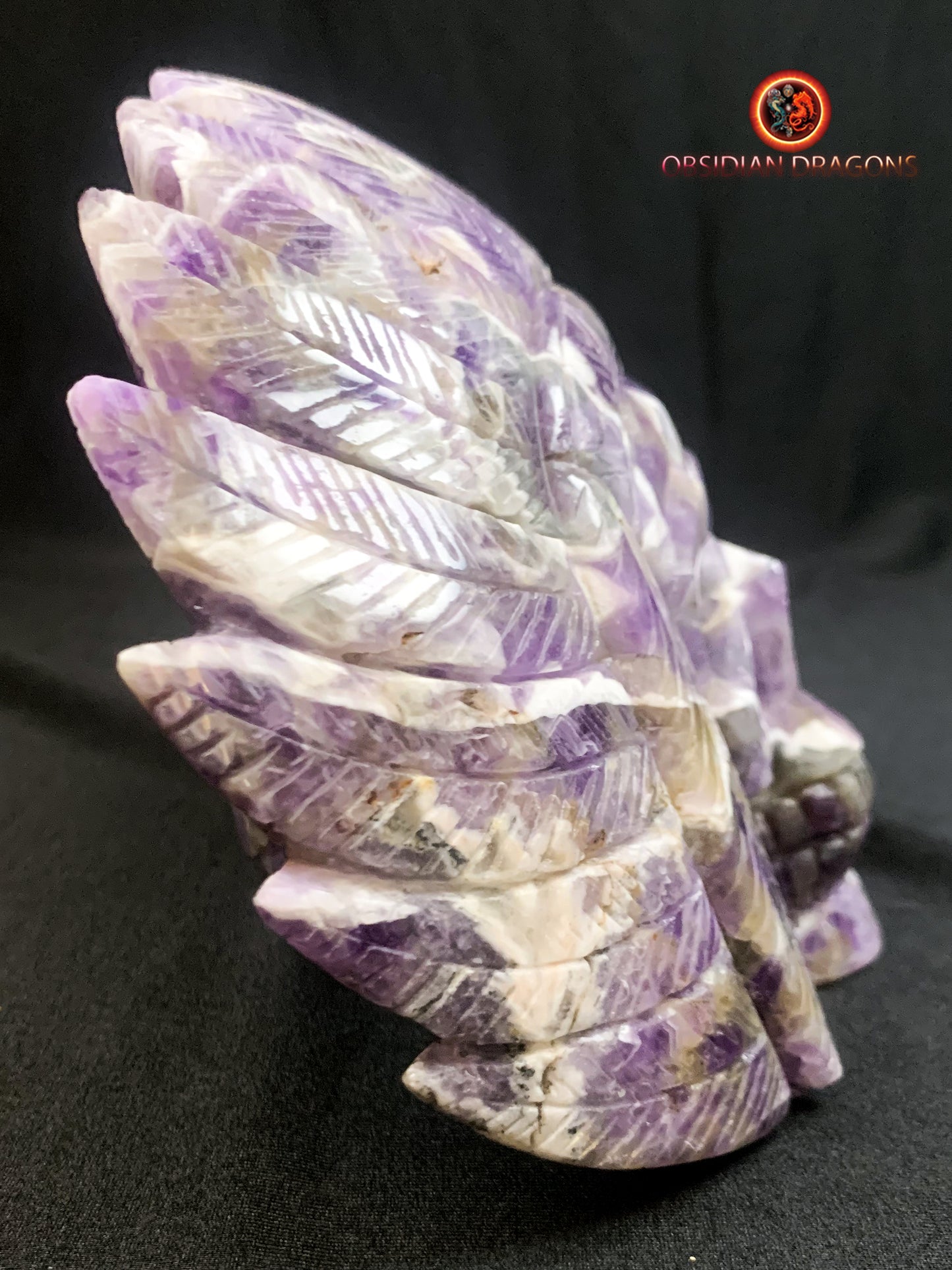 crâne de cristal chef indien en améthyste- rare