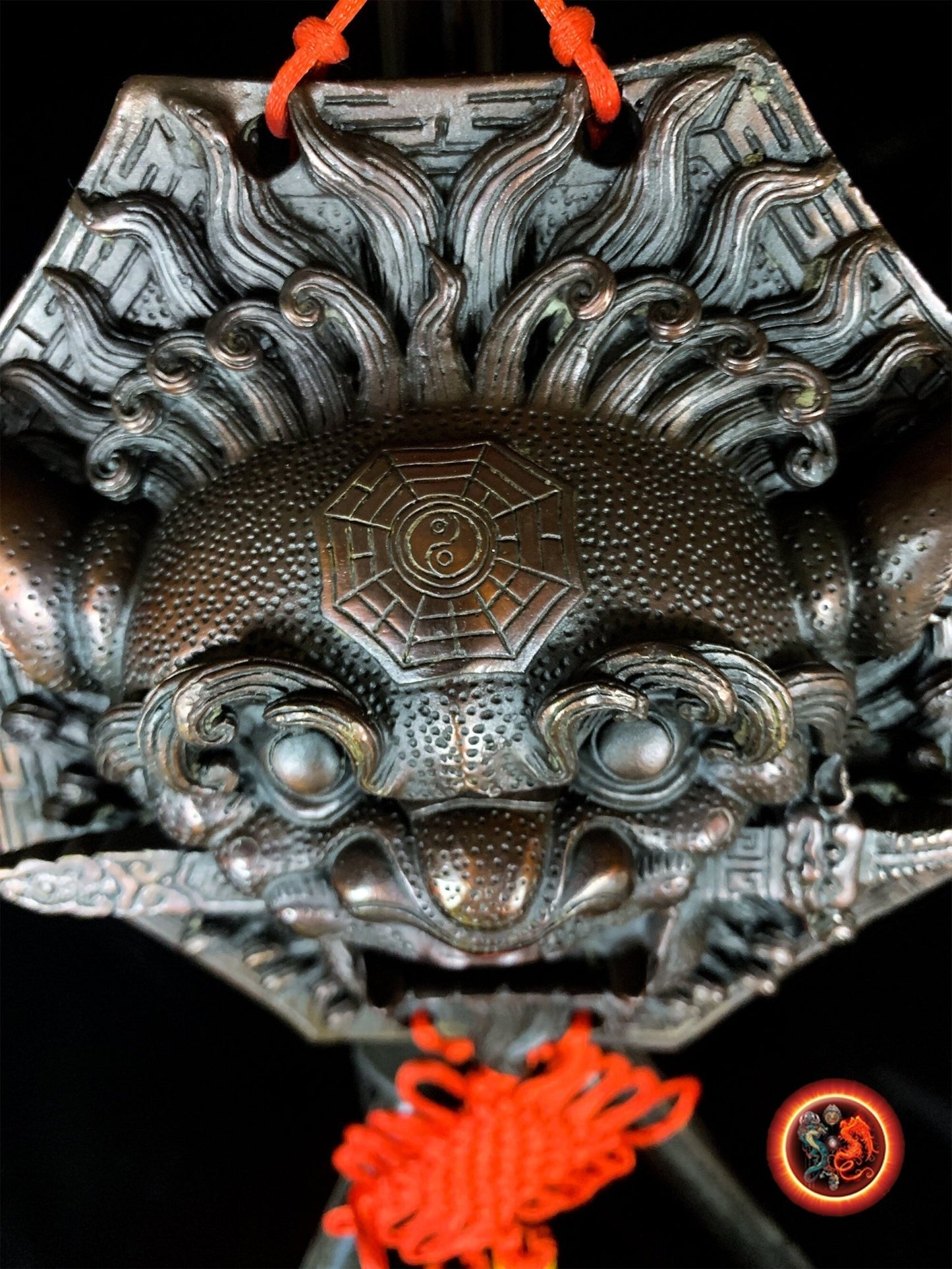 Lion d'Épée de Porte en Bronze - Protection Feng Shui | obsidian dragons