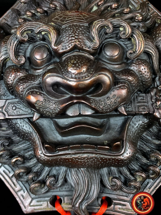 Lion d'Épée de Porte en Bronze - Protection Feng Shui | obsidian dragons