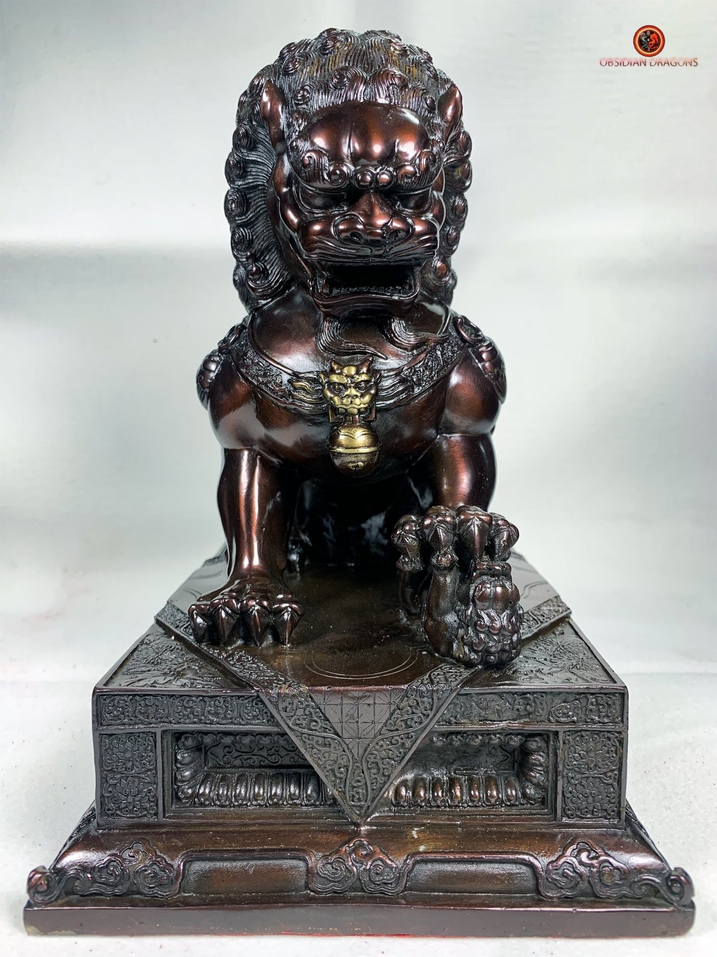 Lions Gardiens Chinois en Bronze - Rares et Exceptionnels | obsidian dragons