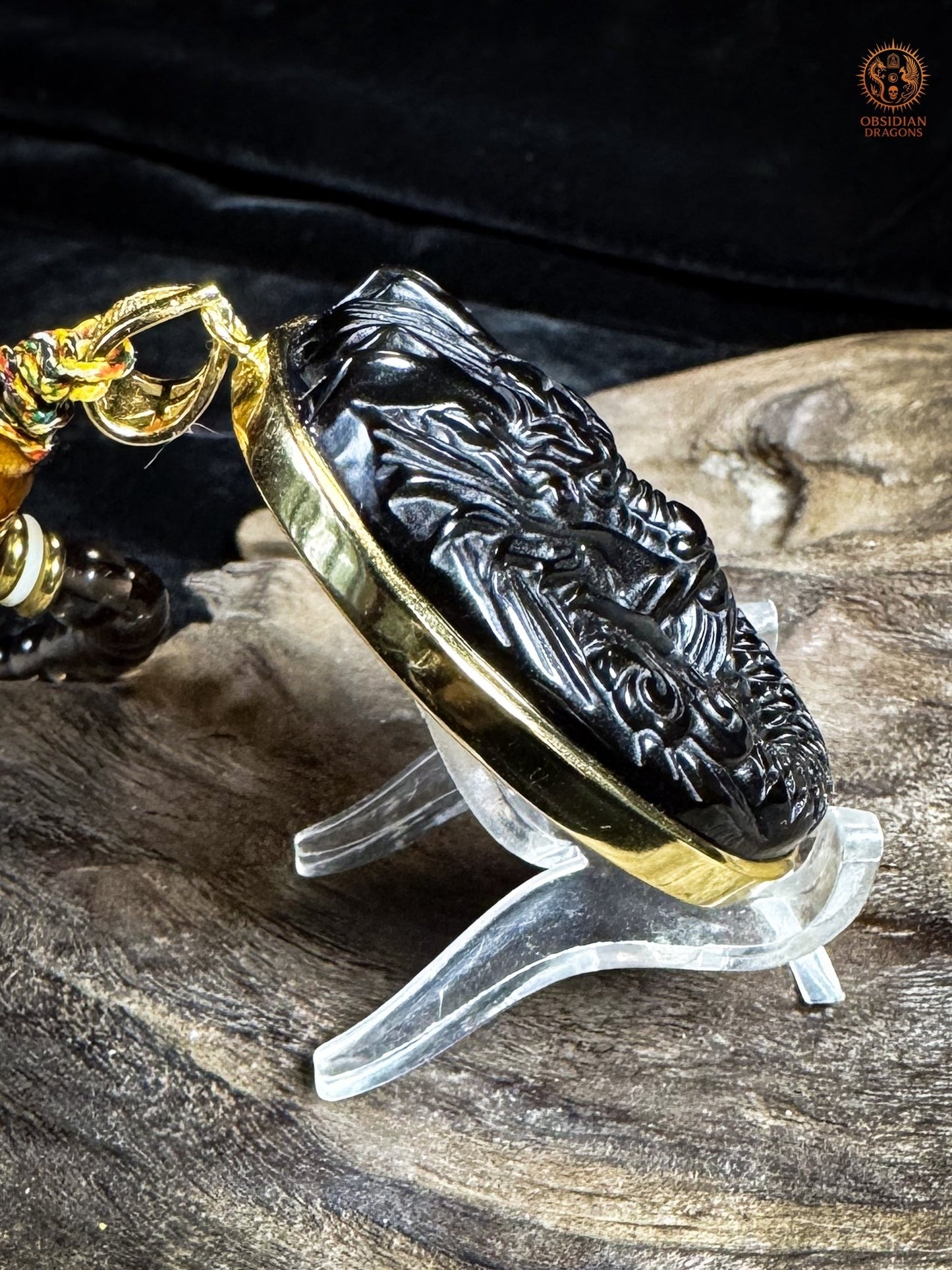 Mala Dragon en Obsidienne – Talisman de Protection Unique - obsidian dragons