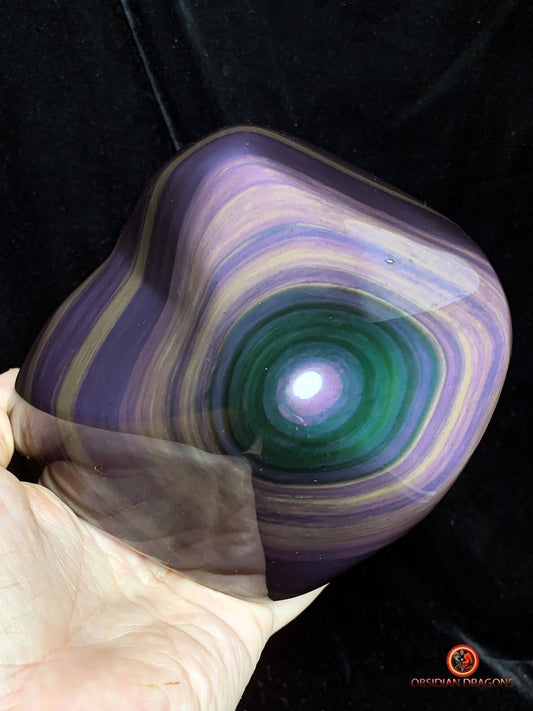 Obsidienne Œil Céleste Sculptée - Reflets Mystiques | obsidian dragons