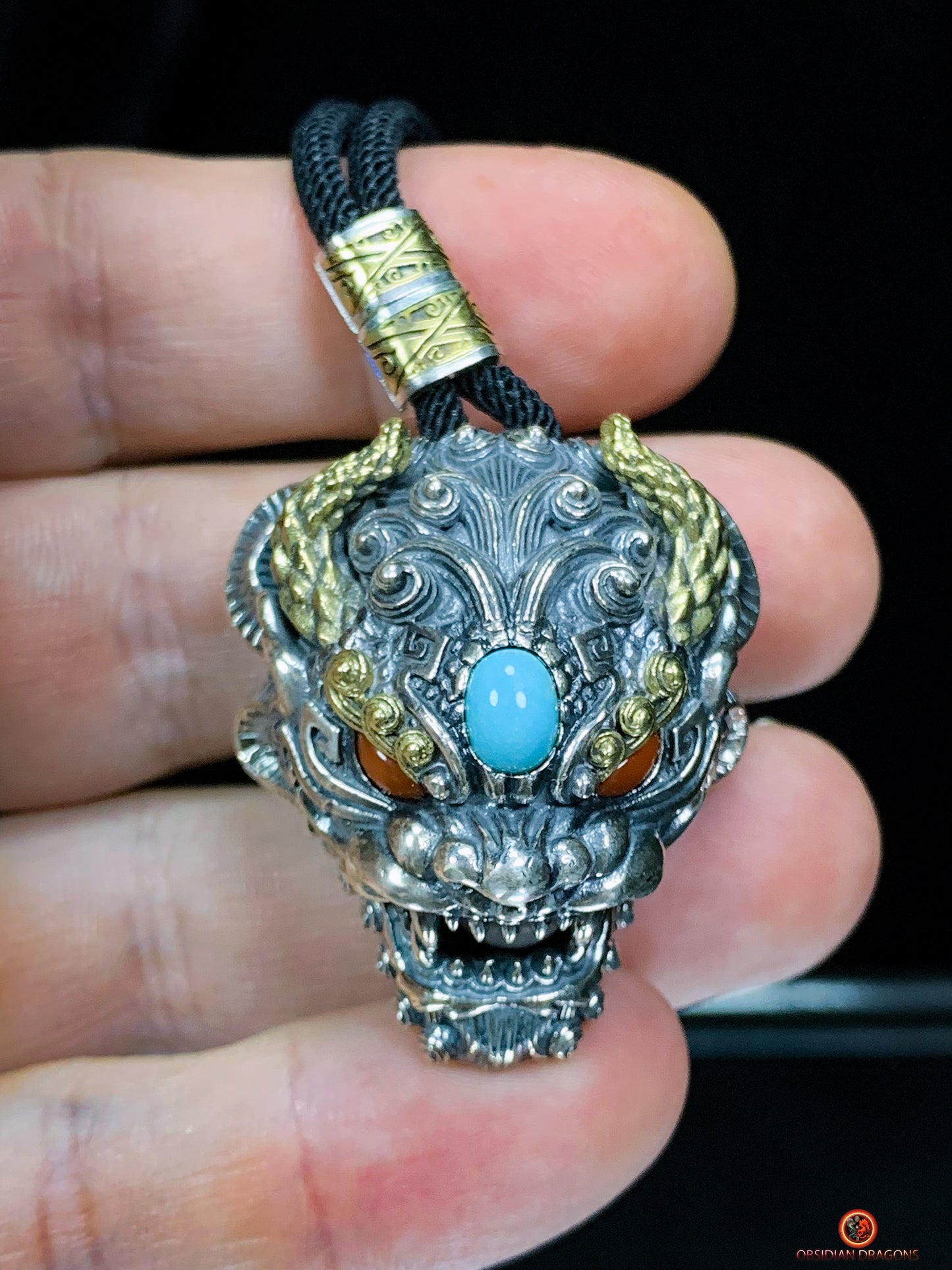 Pendentif Dragon Feng Shui - Grelot chasse fantôme taoïste
