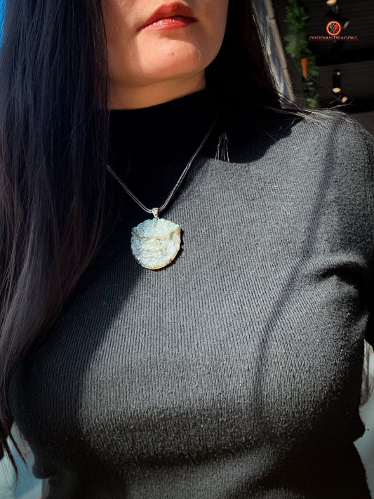 Pendentif Pixiu en Labradorite serti en argent - Bonne fortune | obsidian dragons