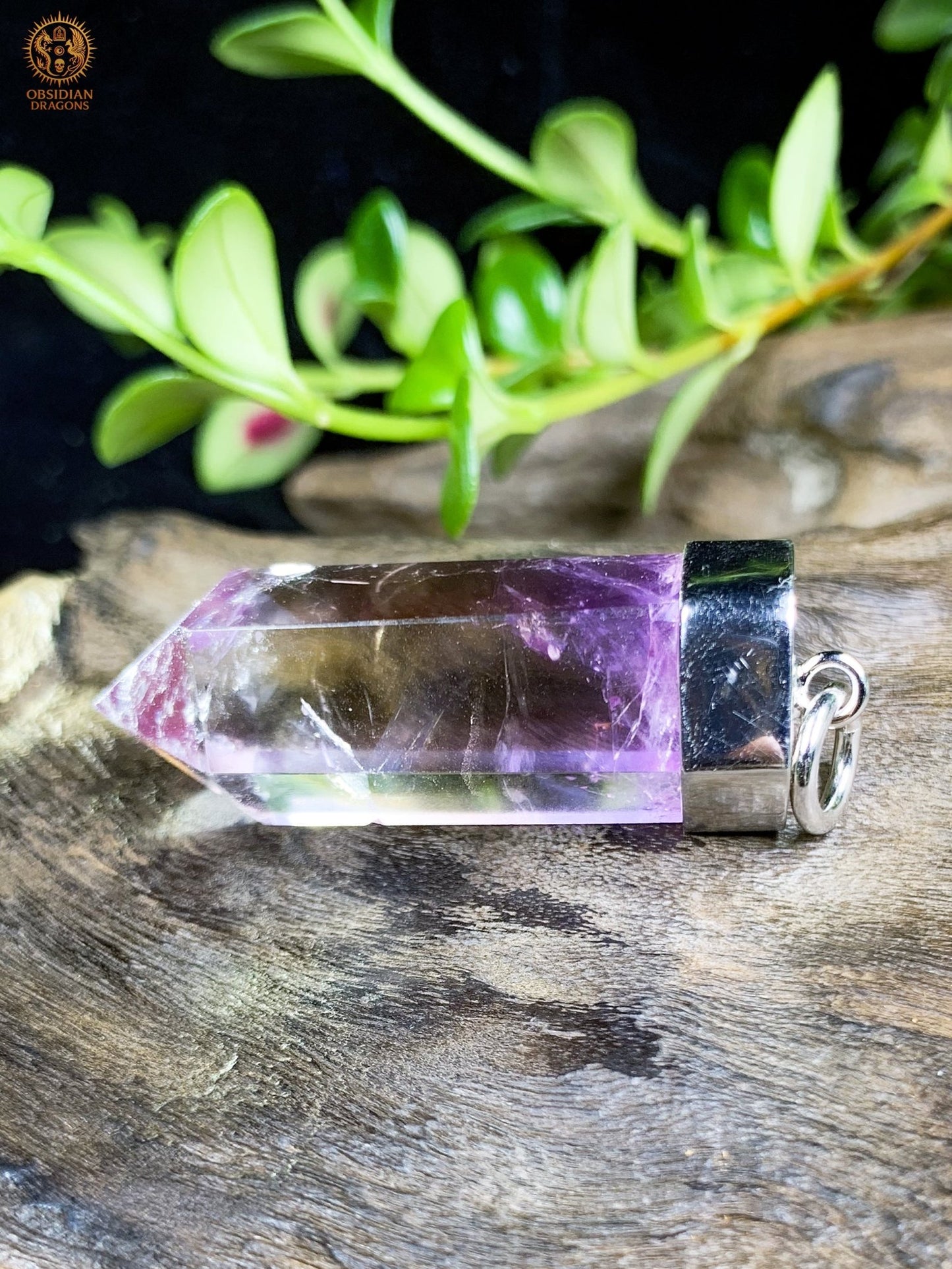 Pendentif Pointe de Cristal – Amétrine – Fusion de Lumière - obsidian dragons
