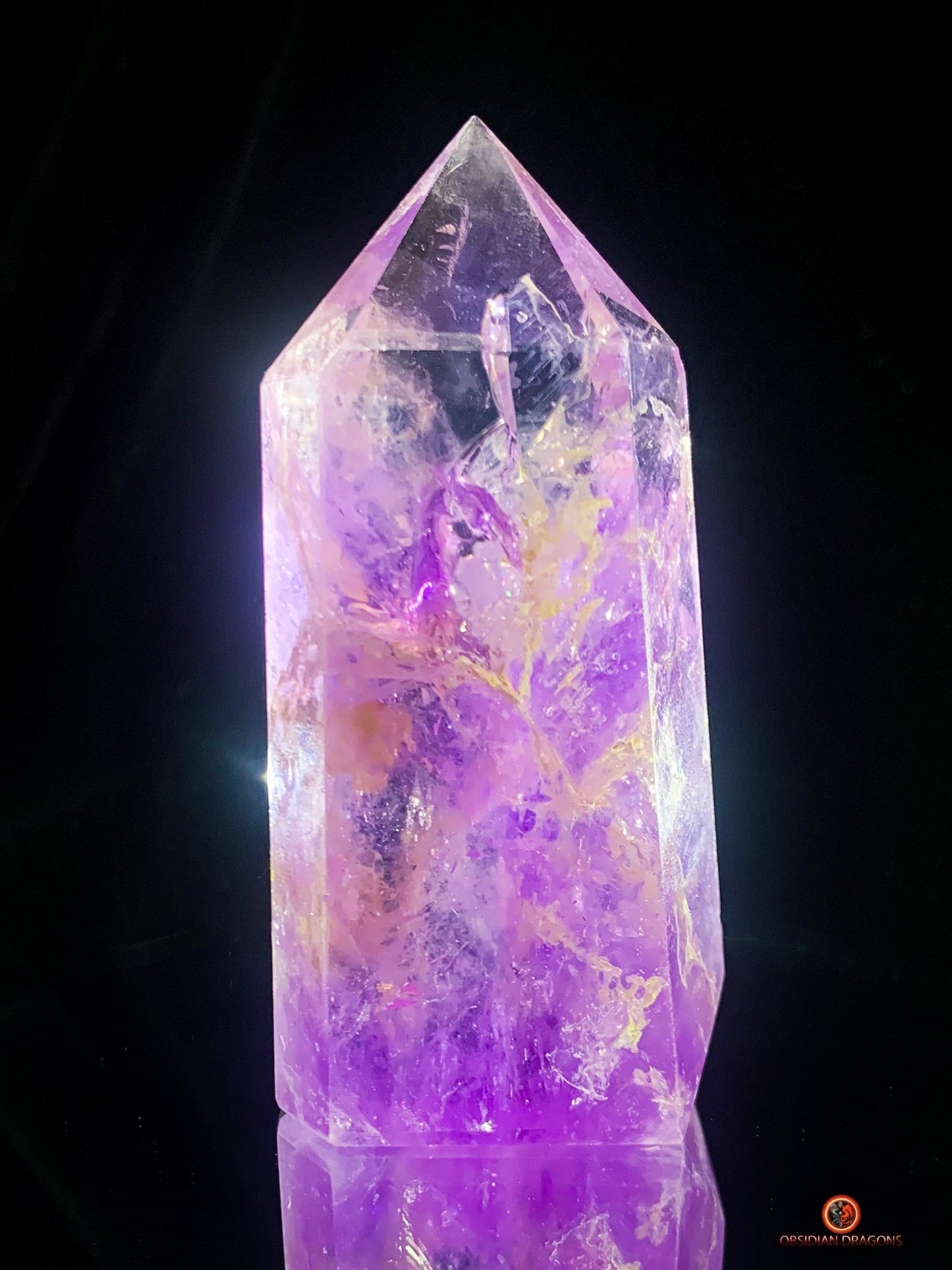 Pointe d’Améthyste Naturelle – Améthyste du Brésil - 9,5cm de haut | obsidian dragons