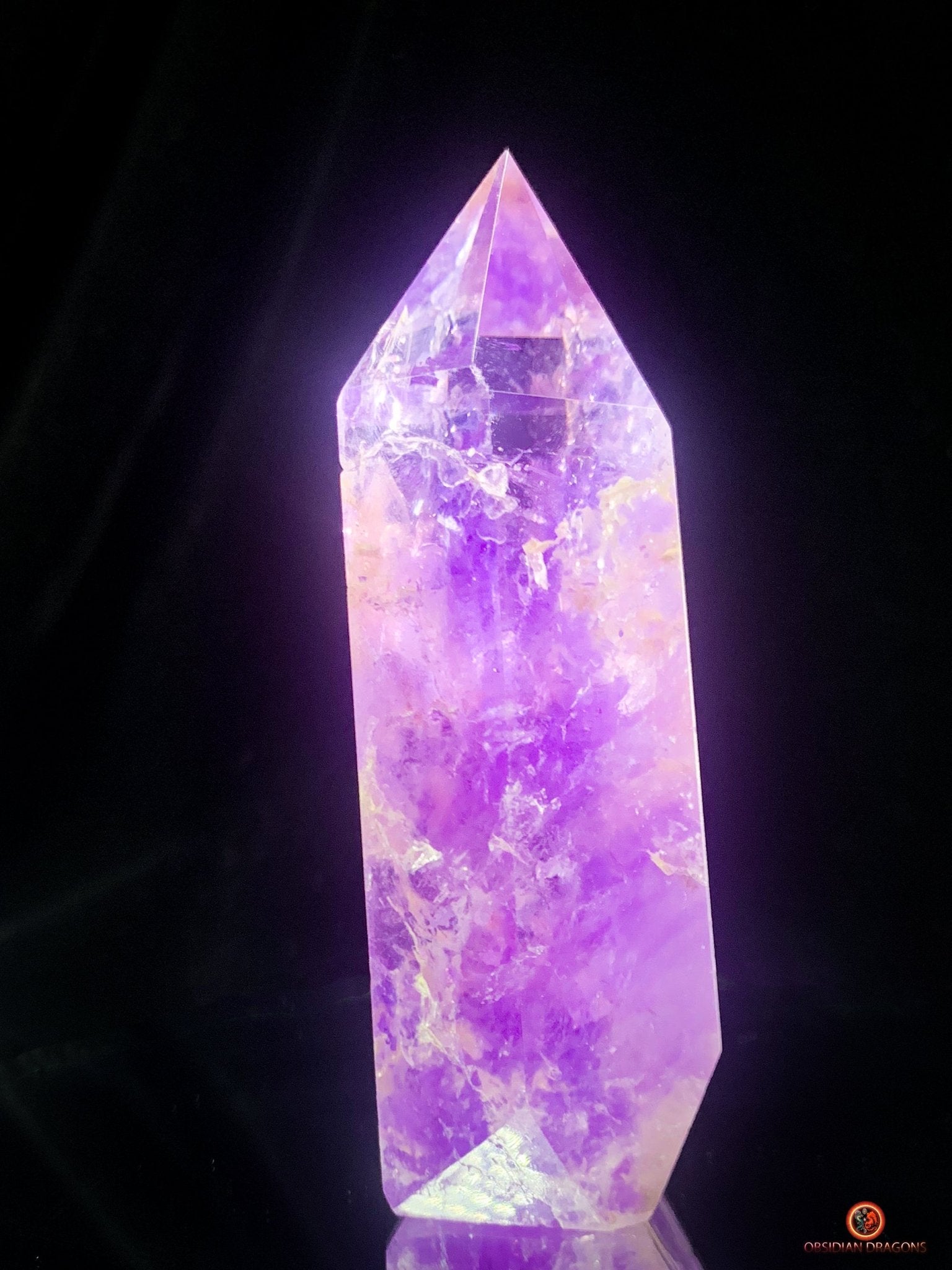 Pointe d’Améthyste Naturelle – Améthyste du Brésil - 9,5cm de haut | obsidian dragons