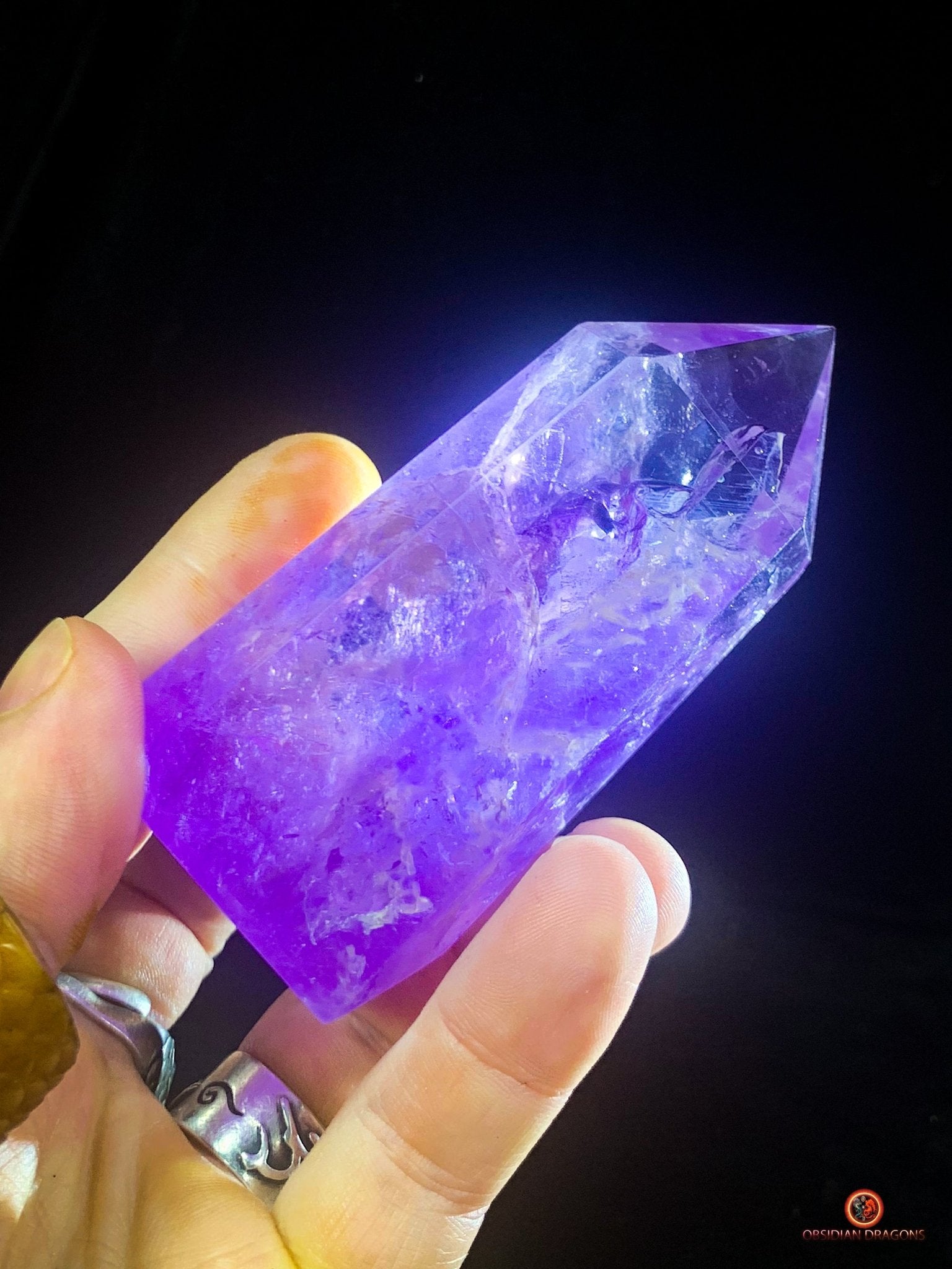 Pointe d’Améthyste Naturelle – Améthyste du Brésil - 9,5cm de haut | obsidian dragons