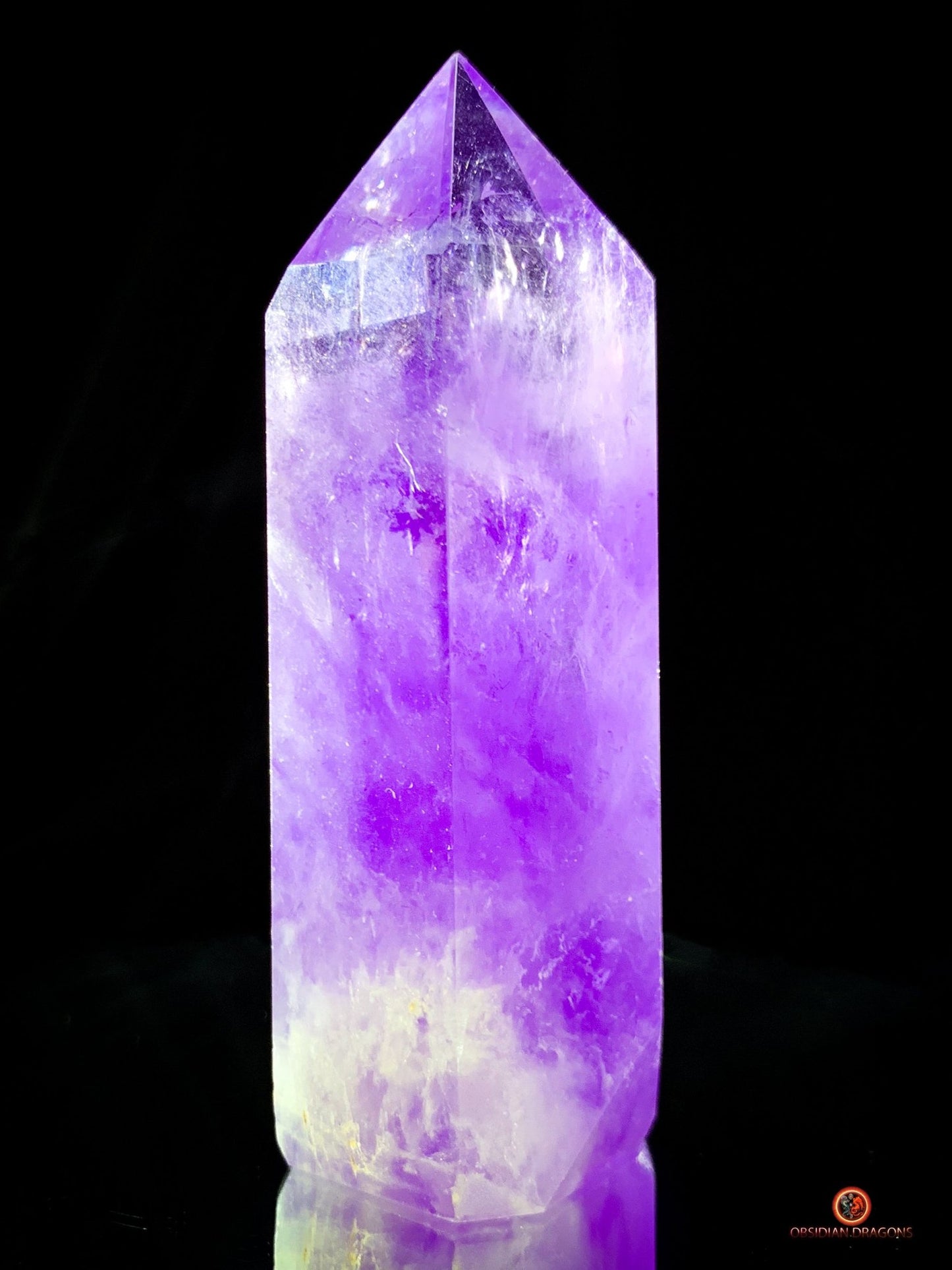 Pointe d’Améthyste Naturelle – Améthyste du Brésil - 9,9cm de haut | obsidian dragons