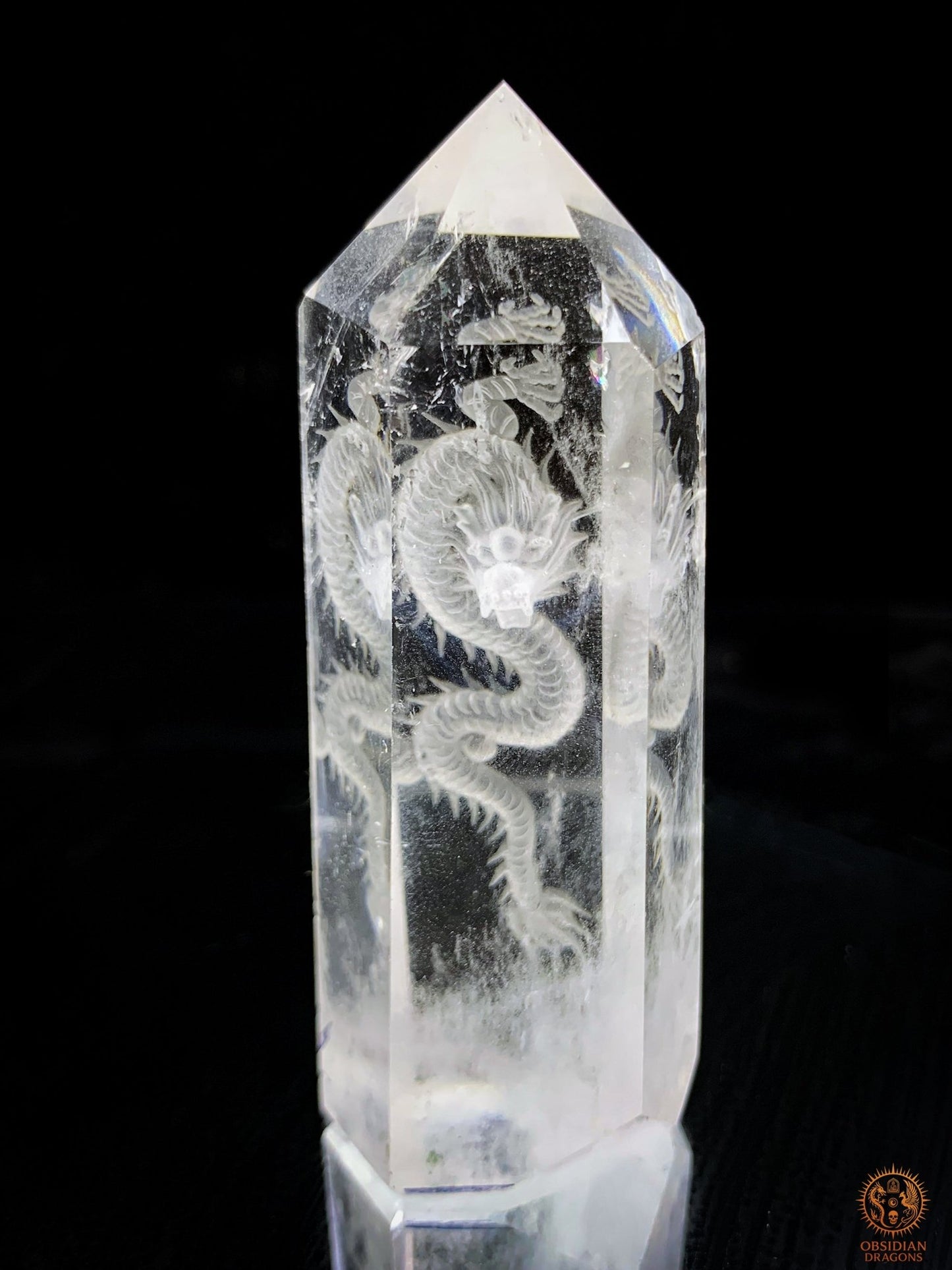 Pointe de Cristal de Roche Dragon – Glyptique – Intaille | obsidian dragons