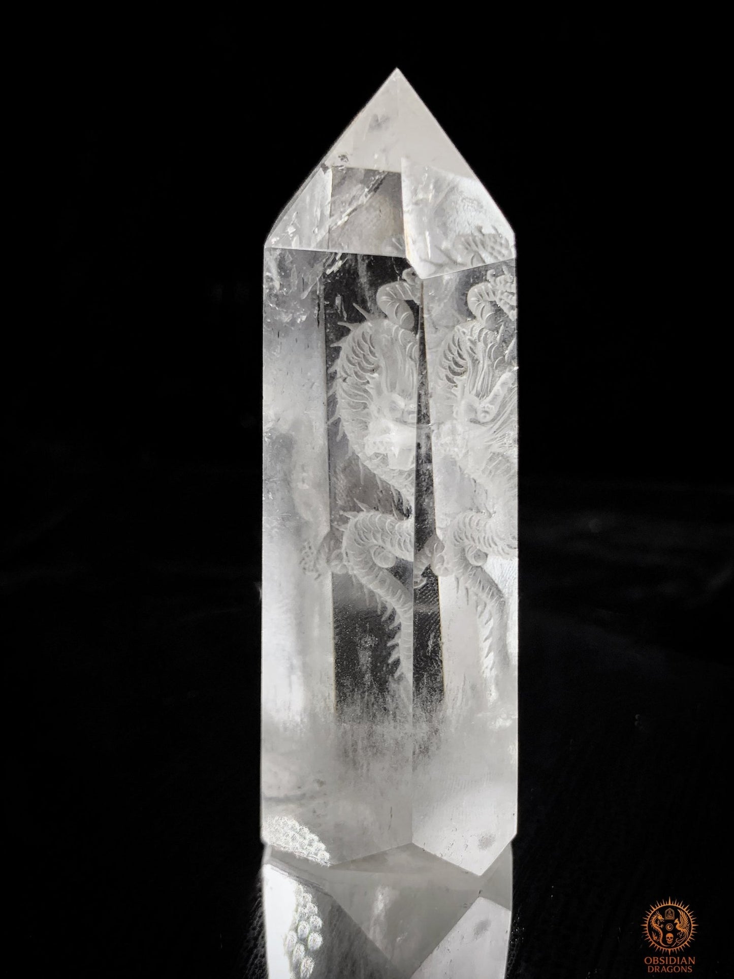 Pointe de Cristal de Roche Dragon – Glyptique – Intaille | obsidian dragons