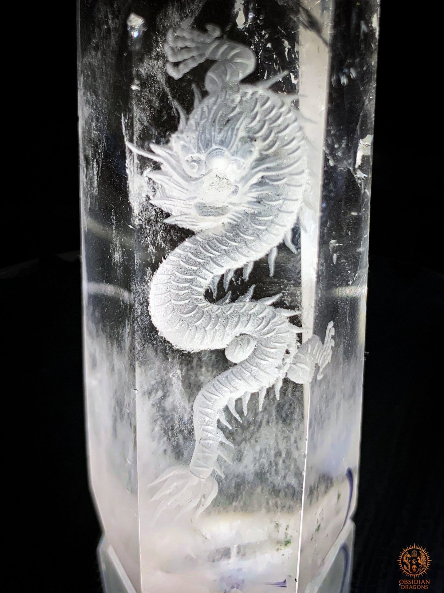 Pointe de Cristal de Roche Dragon – Glyptique – Intaille | obsidian dragons