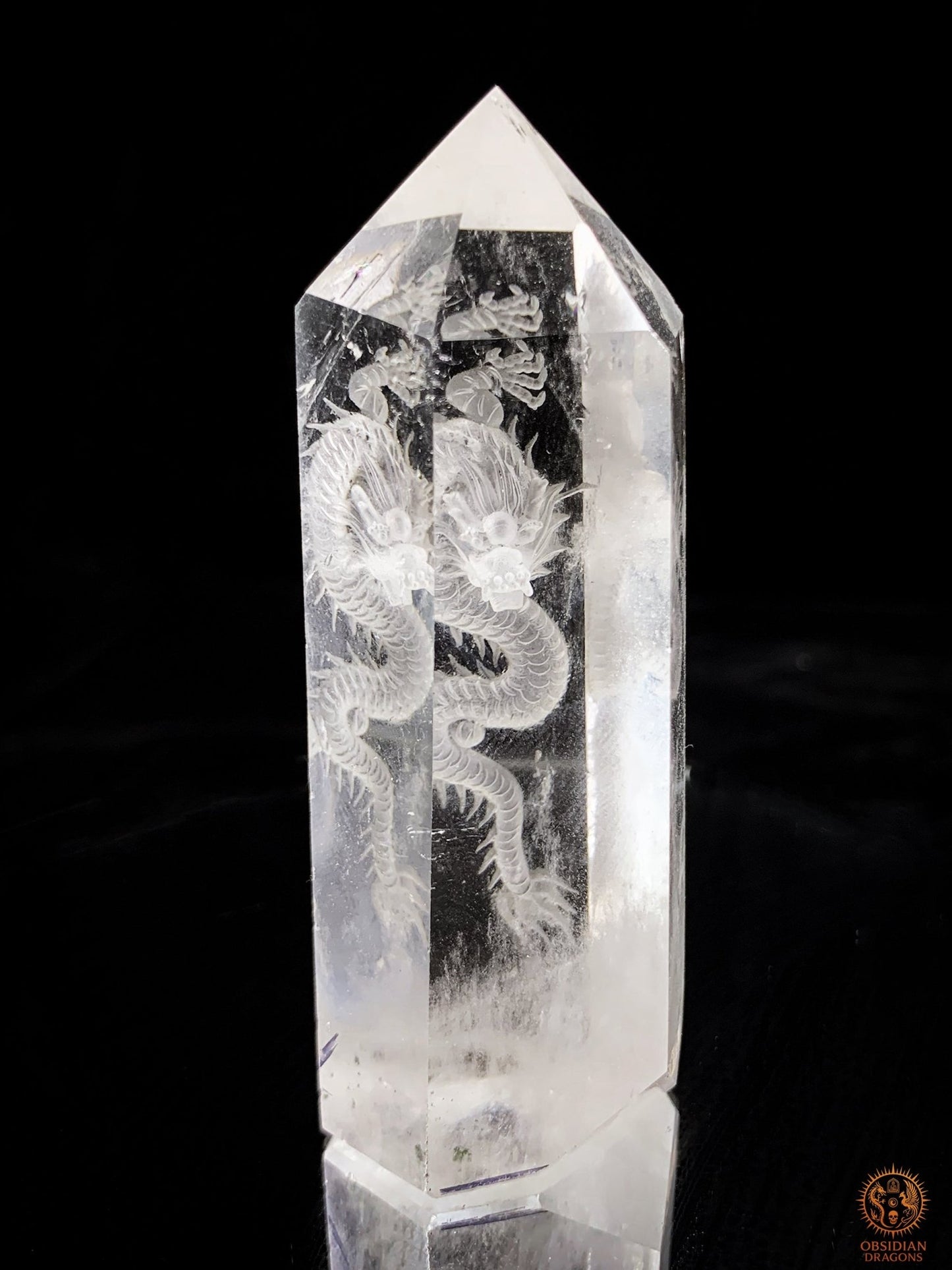 Pointe de Cristal de Roche Dragon – Glyptique – Intaille | obsidian dragons
