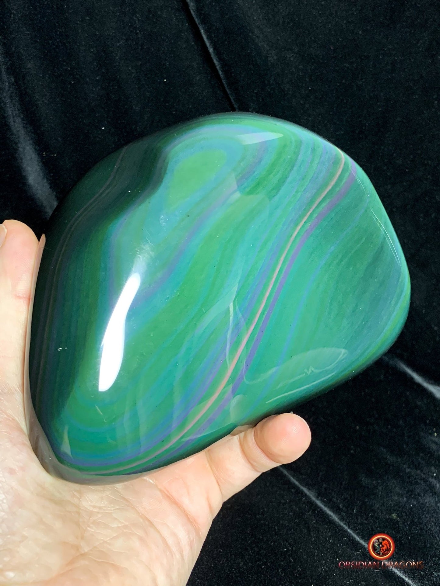 Rare Obsidienne Œil Céleste Naturelle - Sculpture Unique | obsidian dragons