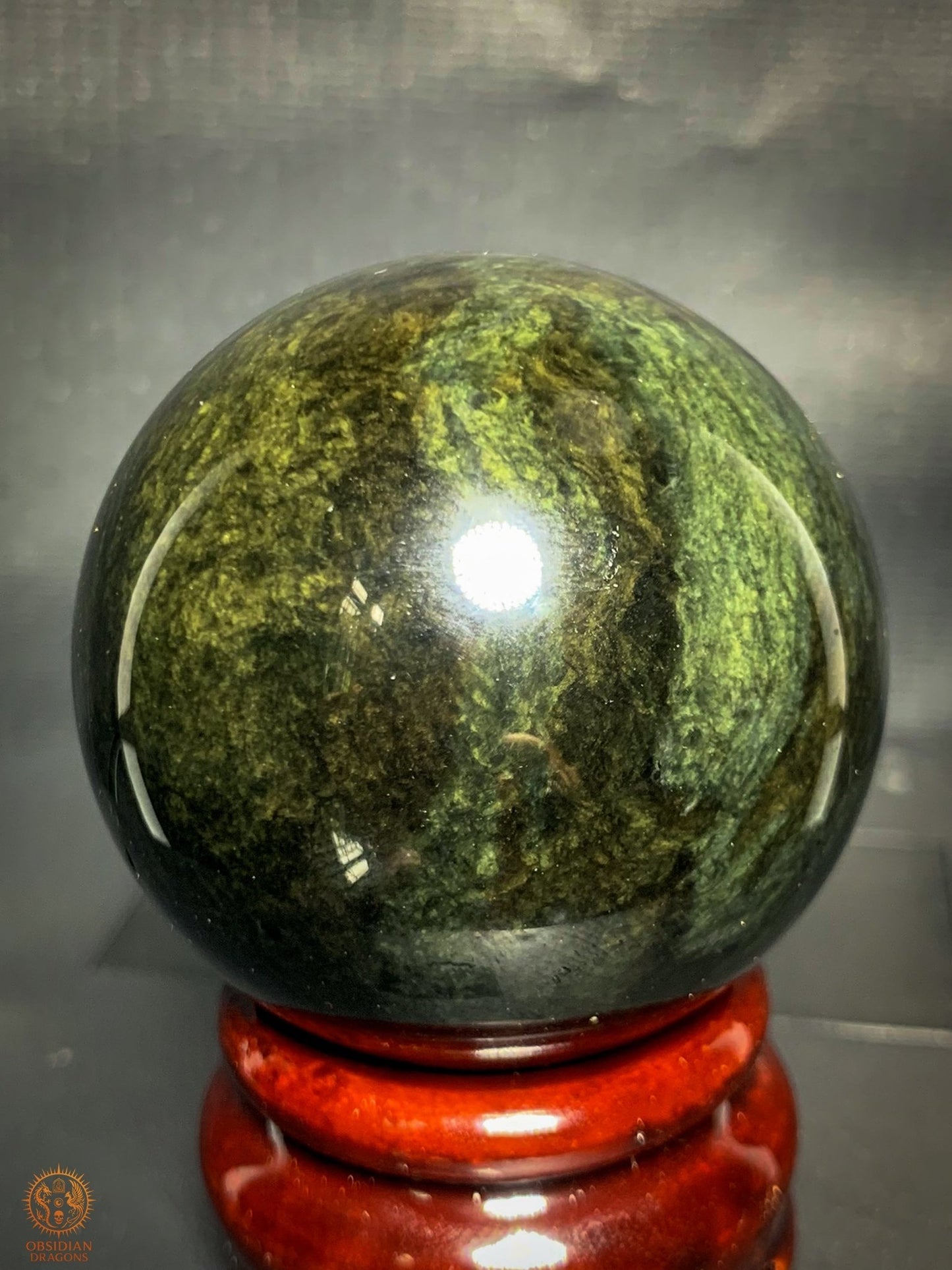 Sphère en Obsidienne Mentohuichol Naturelle–5,10 cm–0,165 kg | obsidian dragons