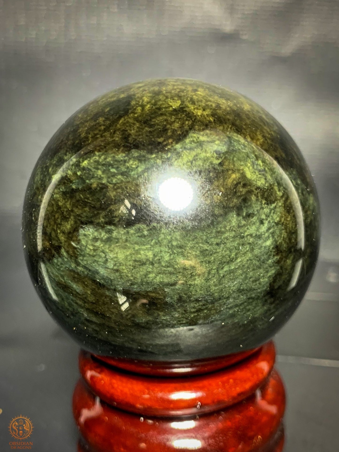 Sphère en Obsidienne Mentohuichol Naturelle–5,10 cm–0,165 kg | obsidian dragons