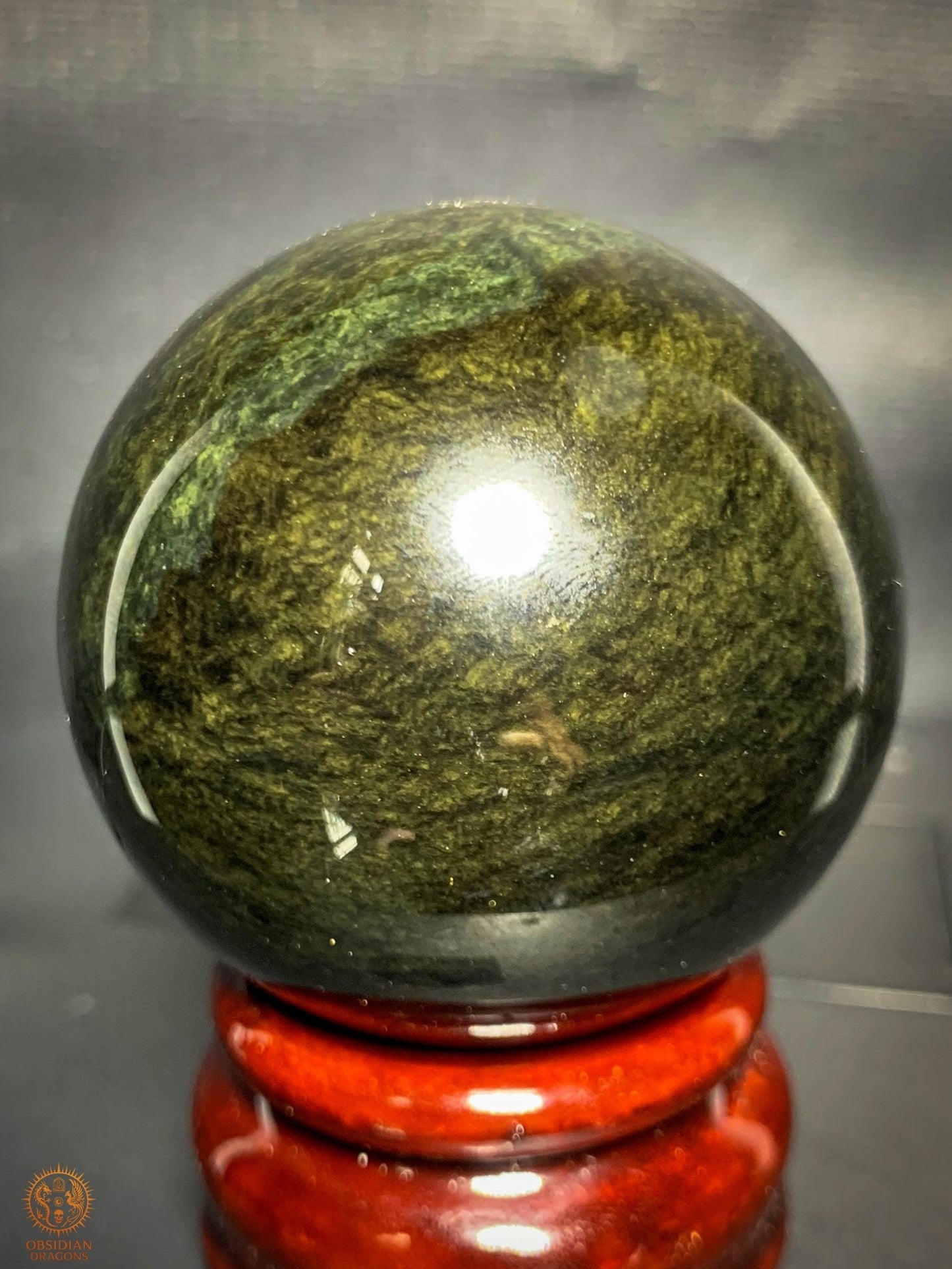 Sphère en Obsidienne Mentohuichol Naturelle–5,10 cm–0,165 kg | obsidian dragons