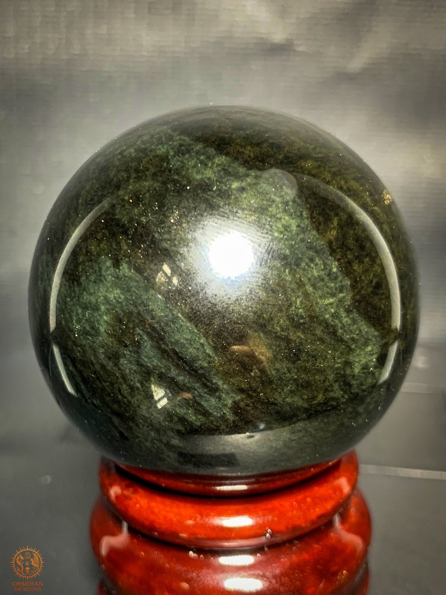 Sphère en Obsidienne Mentohuichol Naturelle–5,10 cm–0,165 kg | obsidian dragons