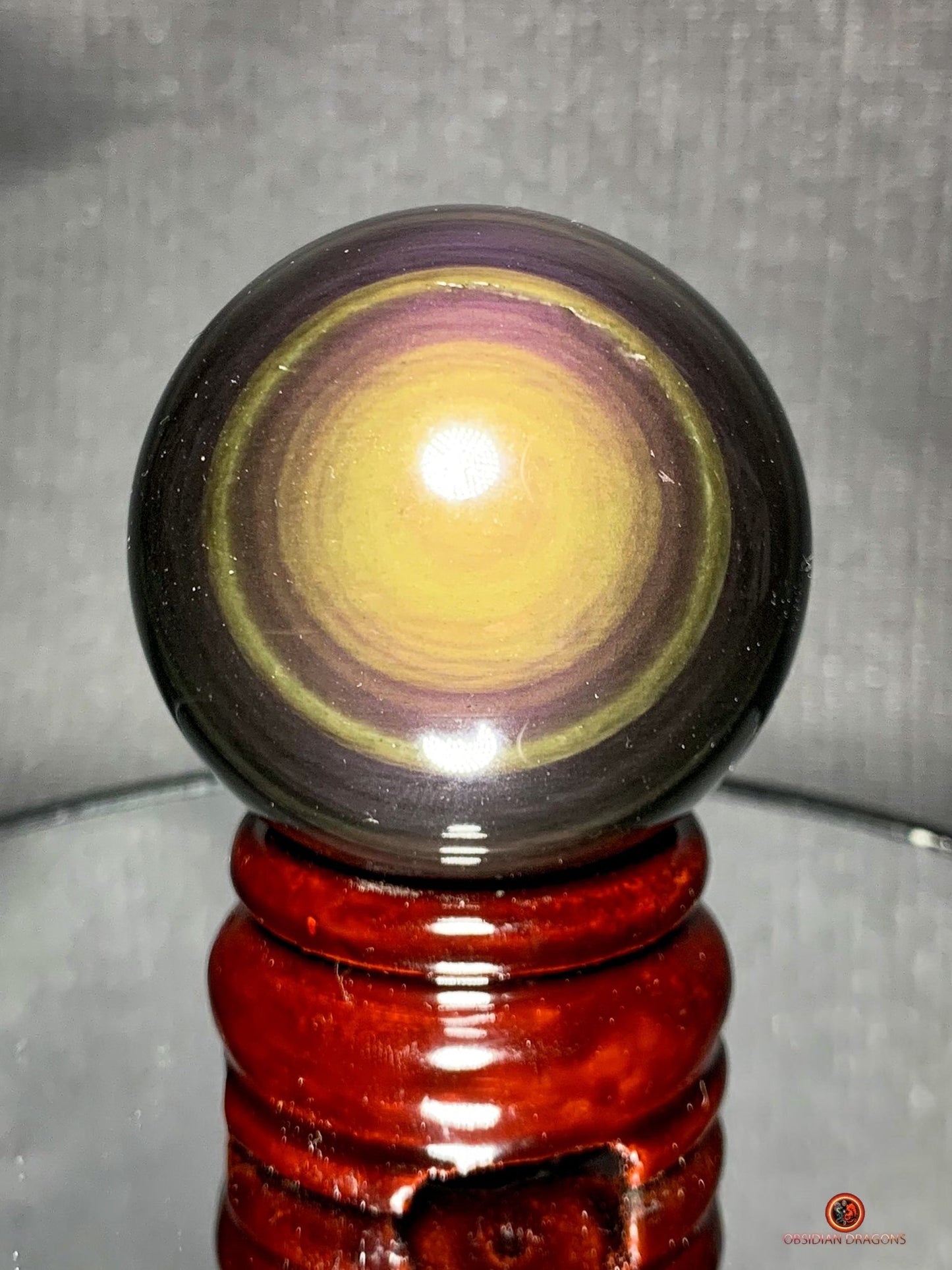 Sphère en Obsidienne Œil Céleste - Diamètre 5.13cm - 0.168kg | obsidian dragons
