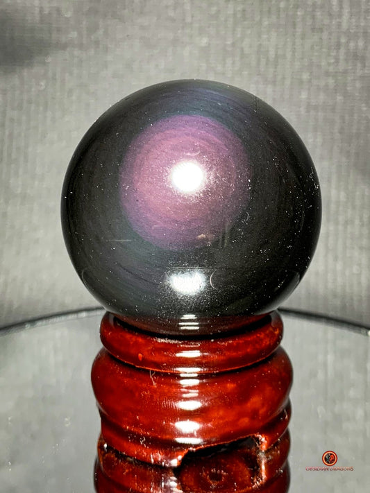 Sphère en Obsidienne Œil Céleste - Diamètre 5.13cm - 0.168kg | obsidian dragons