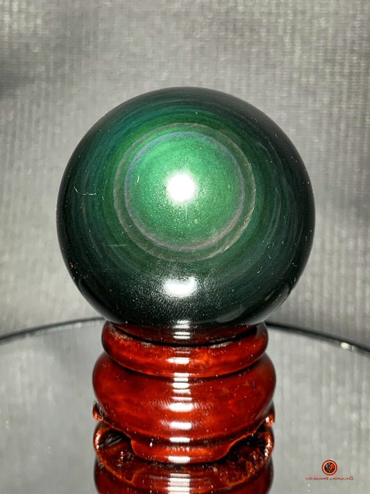 Sphère en Obsidienne Œil Céleste - Diamètre 5.53cm - 0.221kg | obsidian dragons