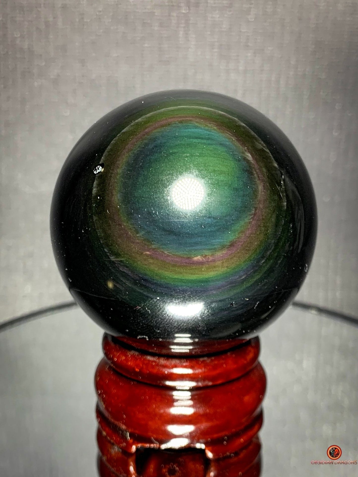 Sphère en Obsidienne Œil Céleste - Diamètre 5.8cm - 0.239kg | obsidian dragons
