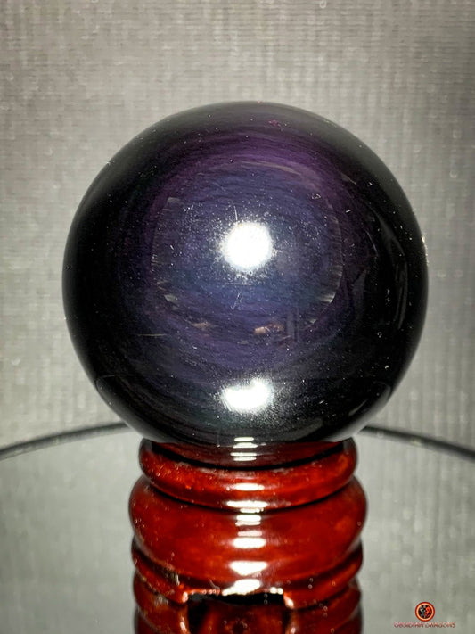 Sphère en Obsidienne Œil Céleste - Diamètre 5.8cm - 0.239kg | obsidian dragons