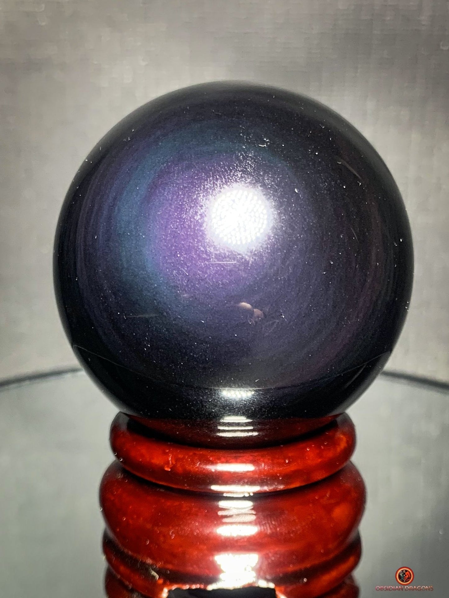 Sphère en Obsidienne Œil Céleste - Diamètre 51mm - 0,162kg | obsidian dragons