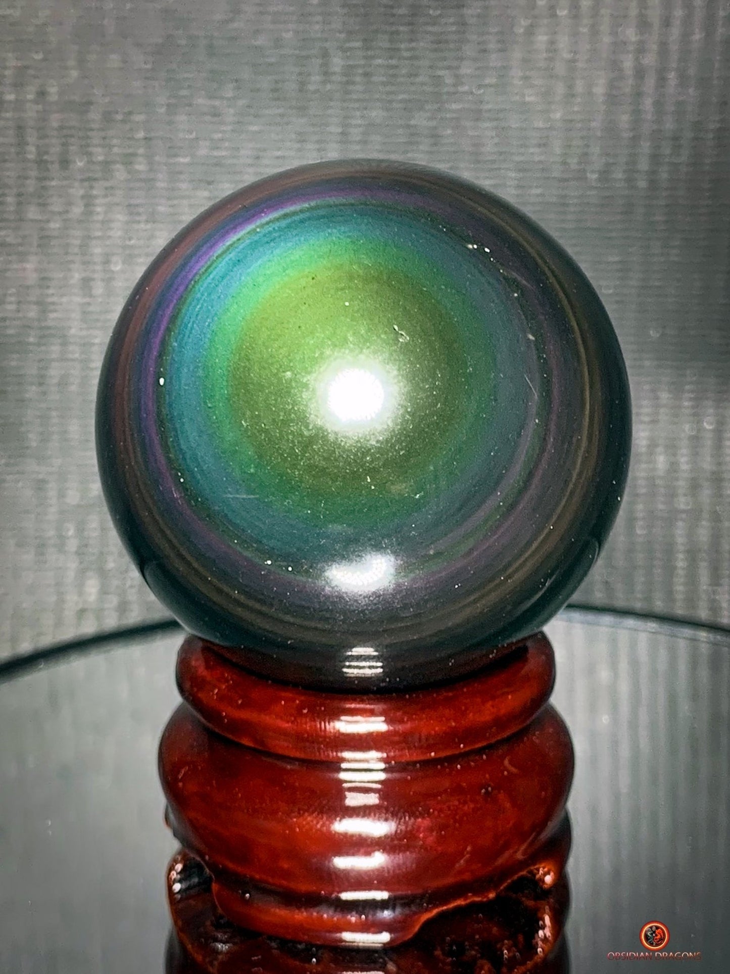 Sphère en Obsidienne Œil Céleste - Diamètre 52mm - 0,164kg | obsidian dragons