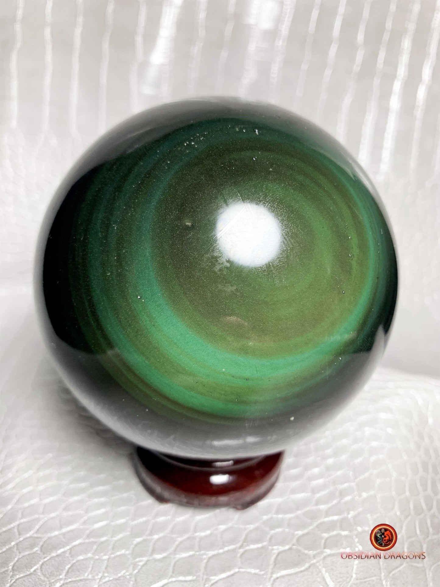 Sphère en Obsidienne œil Céleste- Diamètre 10.83cm- 1.297_kg | obsidian dragons