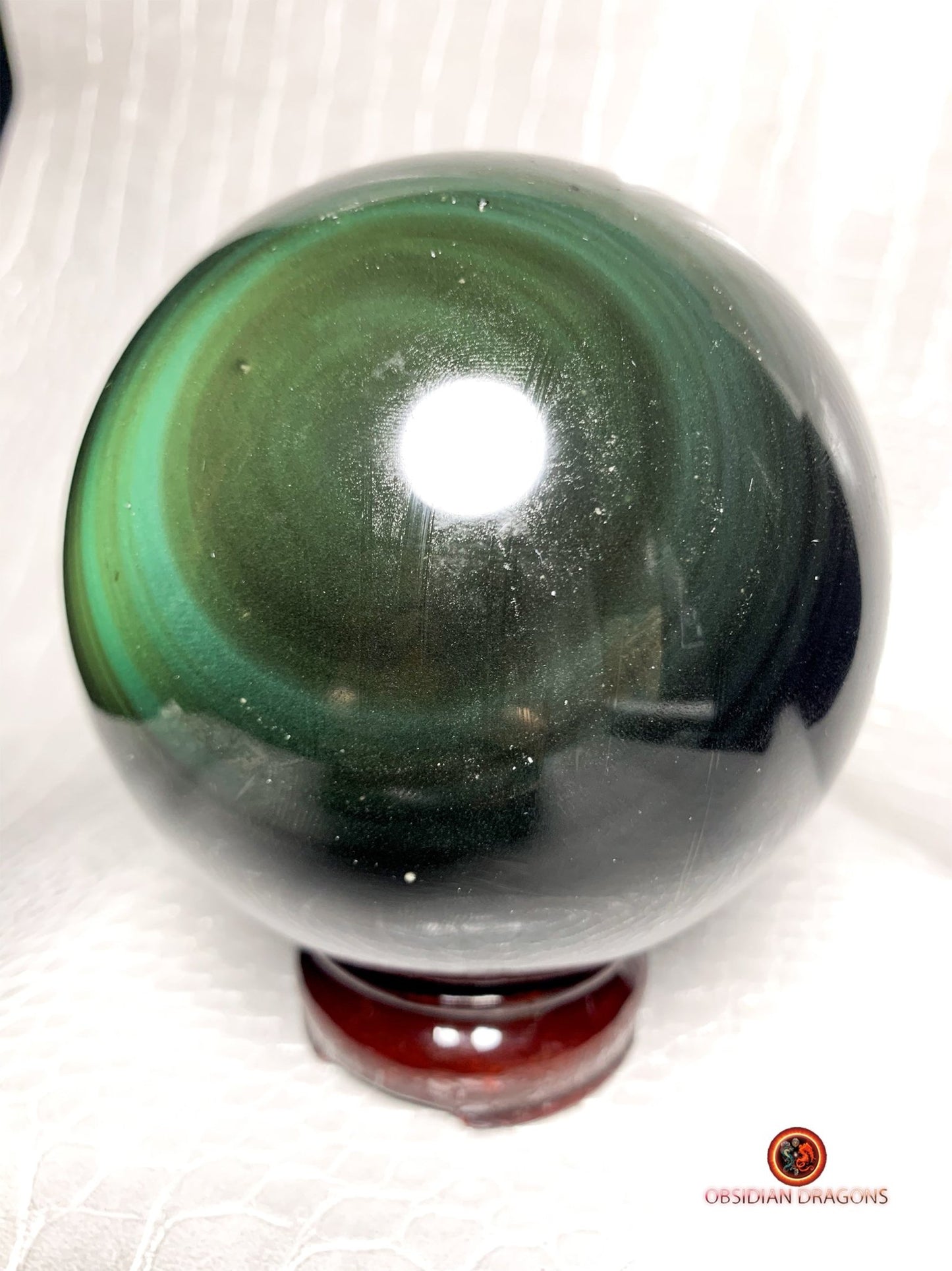 Sphère en Obsidienne œil Céleste- Diamètre 10.83cm- 1.297_kg | obsidian dragons