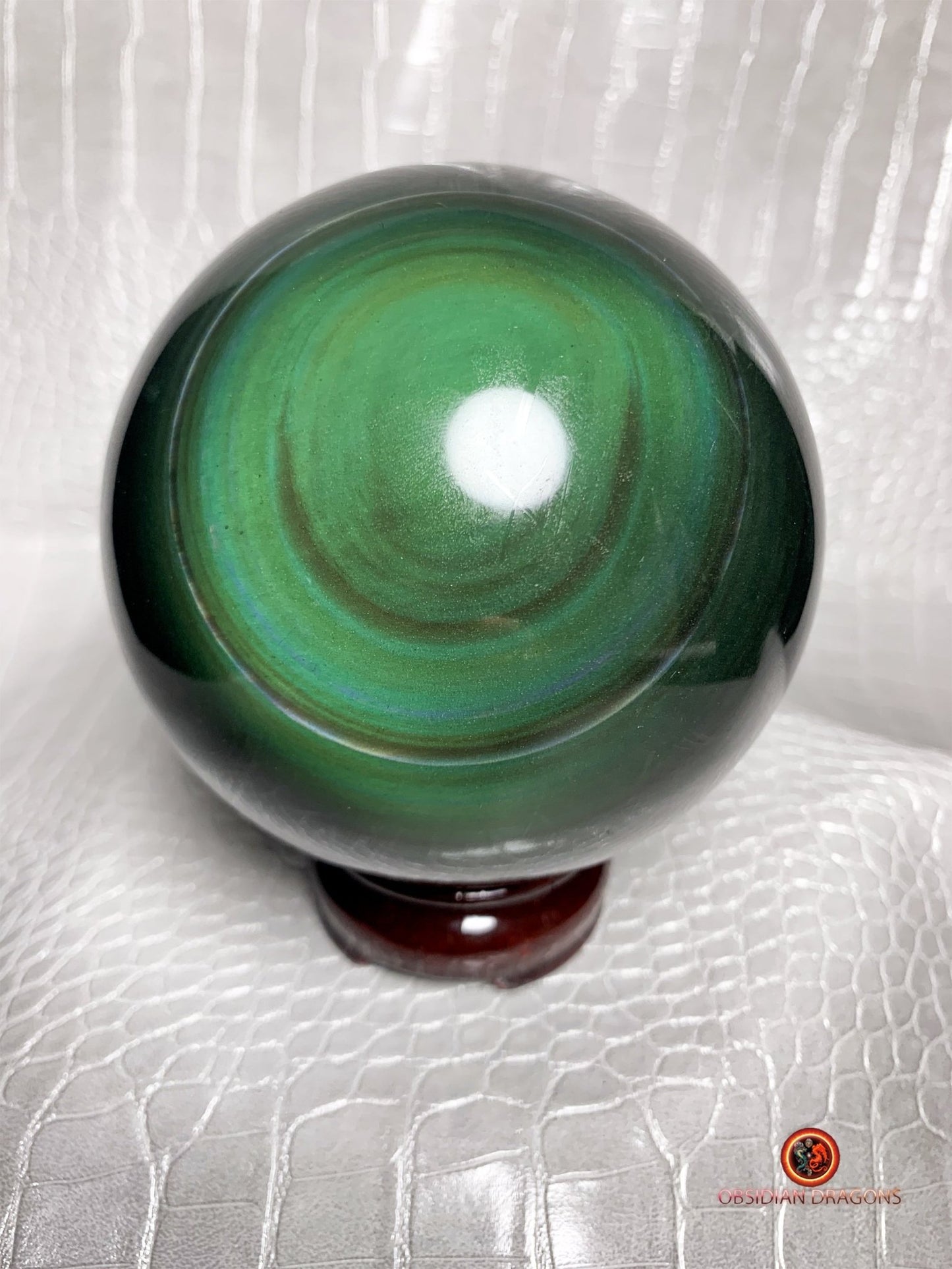 Sphère en Obsidienne œil Céleste- Diamètre 10.83cm- 1.297_kg | obsidian dragons