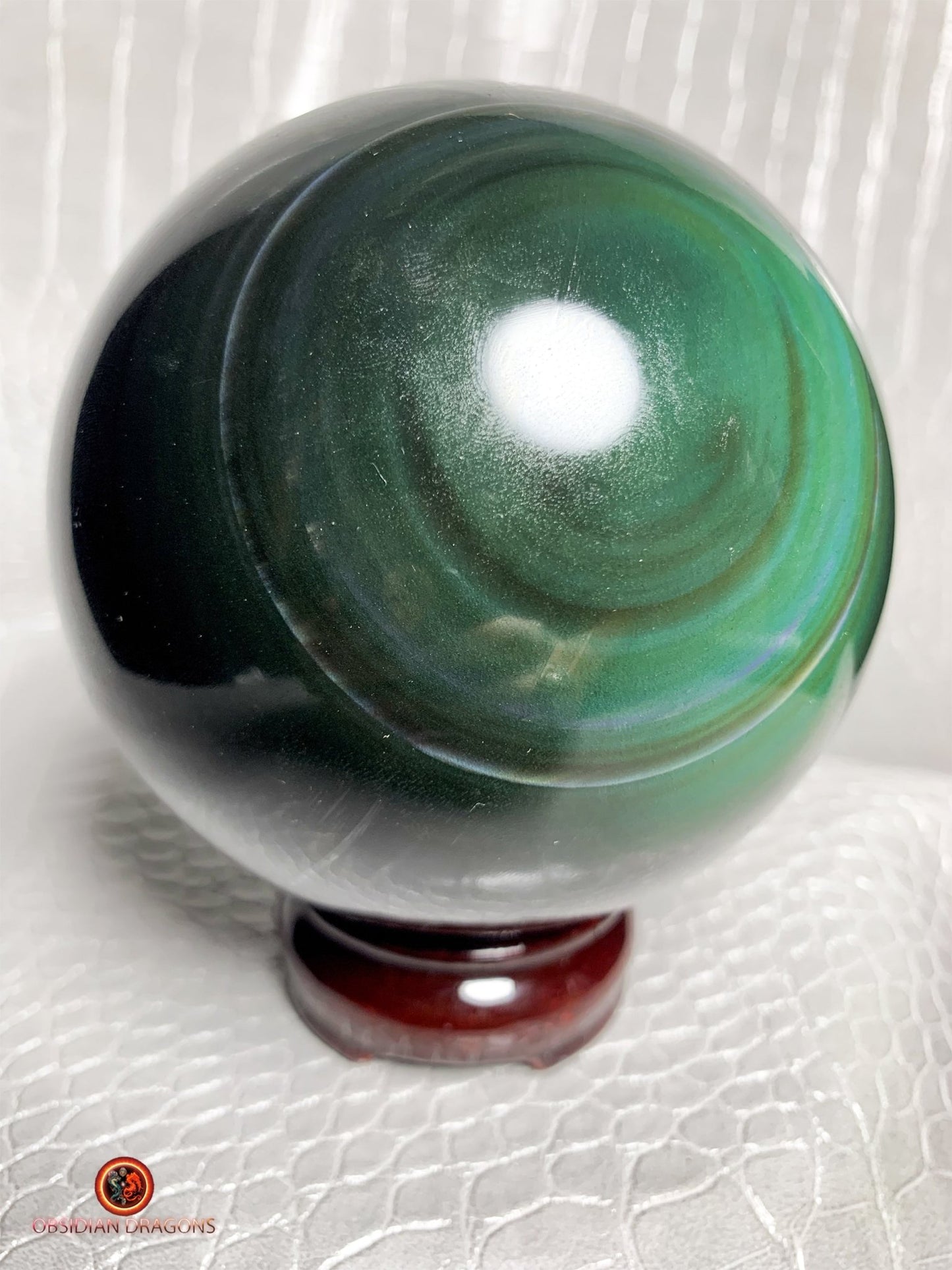 Sphère en Obsidienne œil Céleste- Diamètre 10.83cm- 1.297_kg | obsidian dragons