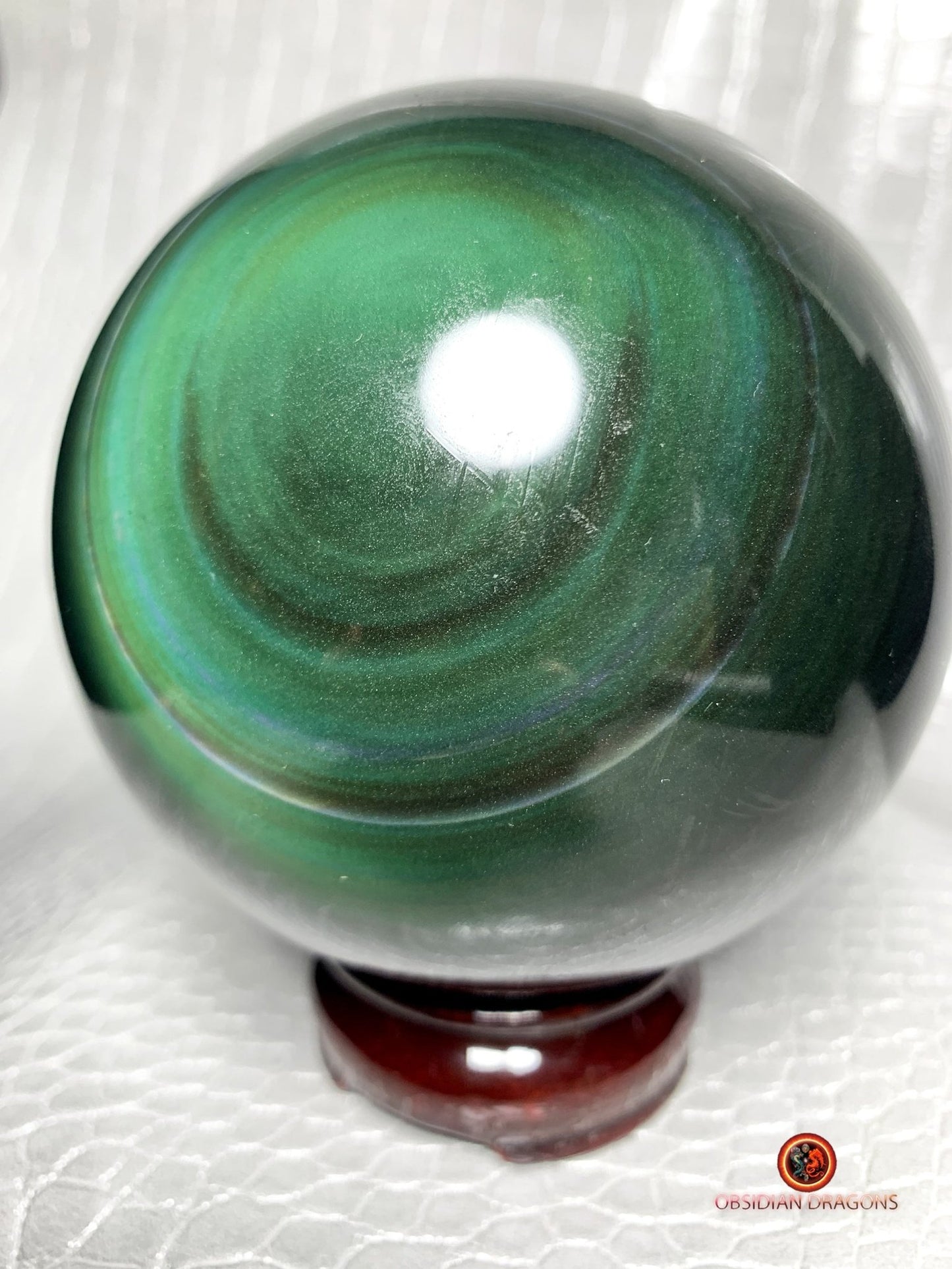Sphère en Obsidienne œil Céleste- Diamètre 10.83cm- 1.297_kg | obsidian dragons