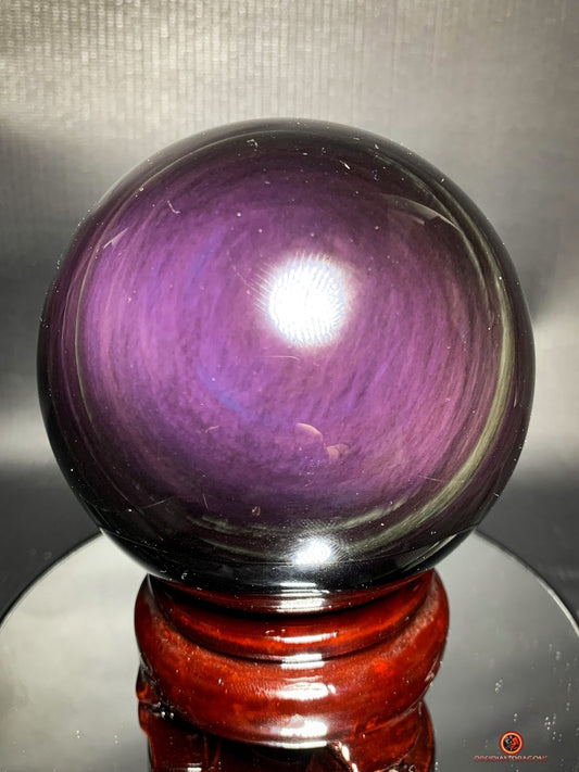 Sphère en Obsidienne Œil Céleste - Diamètre 9.23cm- 0.979kg | obsidian dragons