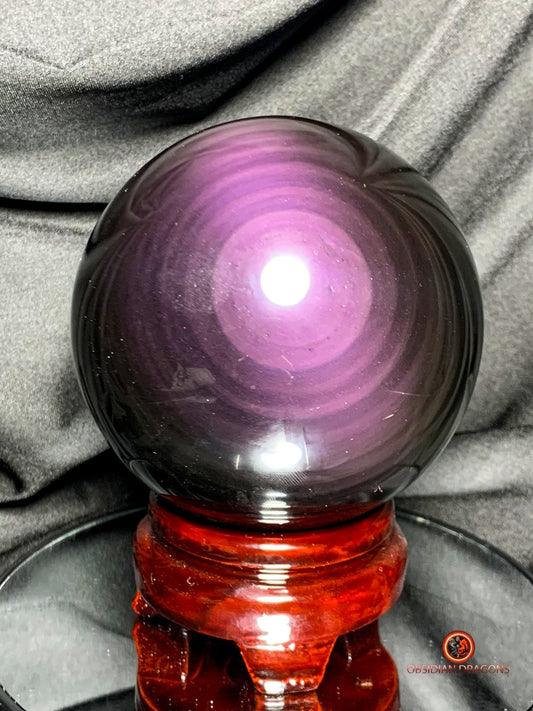 Sphère en Obsidienne œil Céleste- Diamètre 9.87cm- 1.117kg | obsidian dragons
