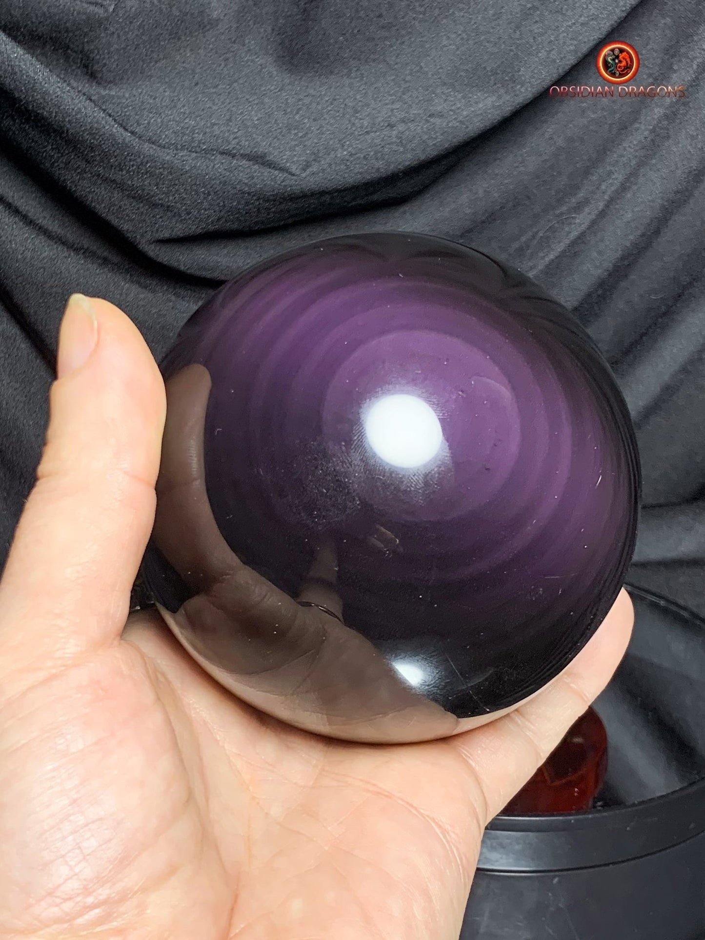 Sphère en Obsidienne œil Céleste- Diamètre 9.87cm- 1.117kg | obsidian dragons