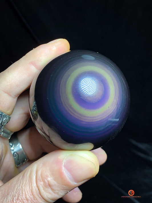 Sphère en Obsidienne œil Céleste - Qualité exceptionnelle | obsidian dragons