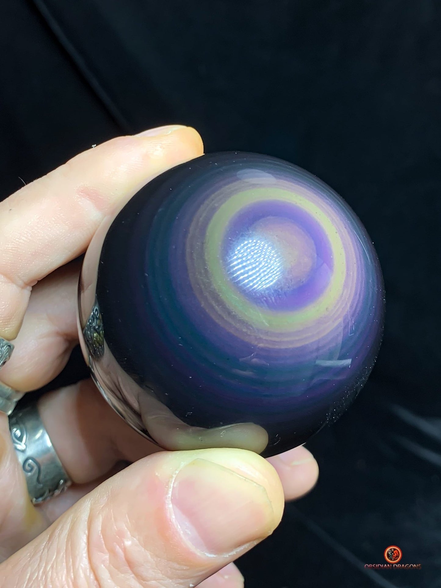 Sphère en Obsidienne œil Céleste - Qualité exceptionnelle | obsidian dragons