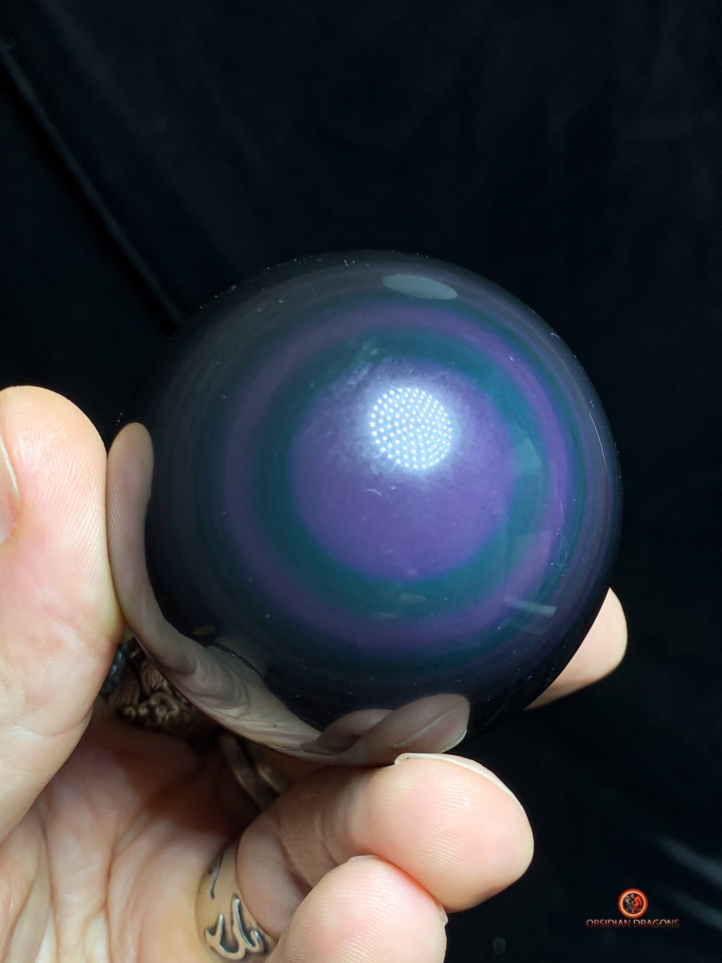 Sphère en Obsidienne œil Céleste - Qualité exceptionnelle | obsidian dragons