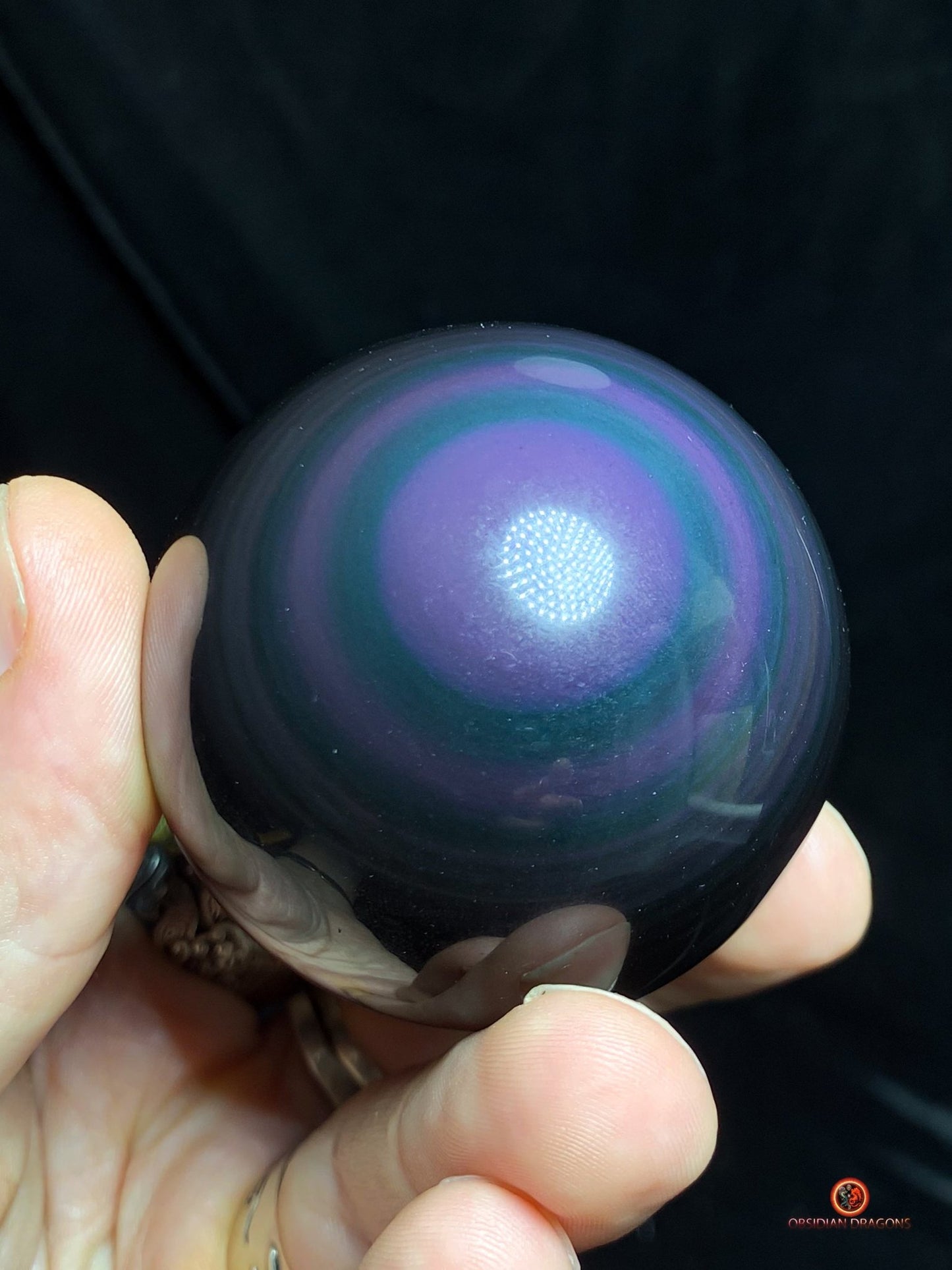 Sphère en Obsidienne œil Céleste - Qualité exceptionnelle | obsidian dragons