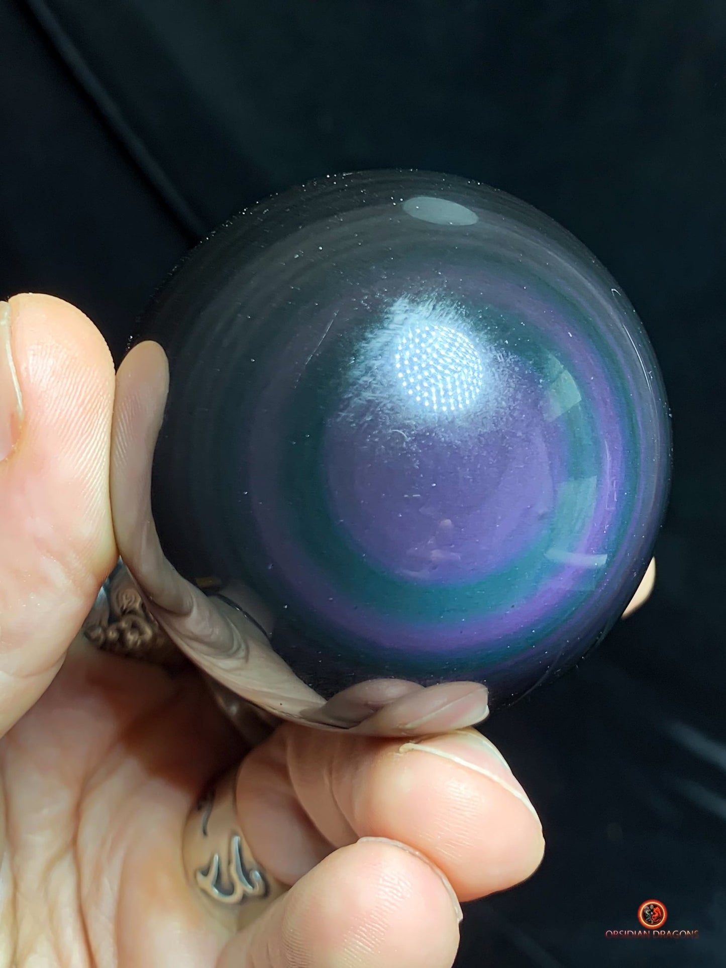 Sphère en Obsidienne œil Céleste - Qualité exceptionnelle | obsidian dragons